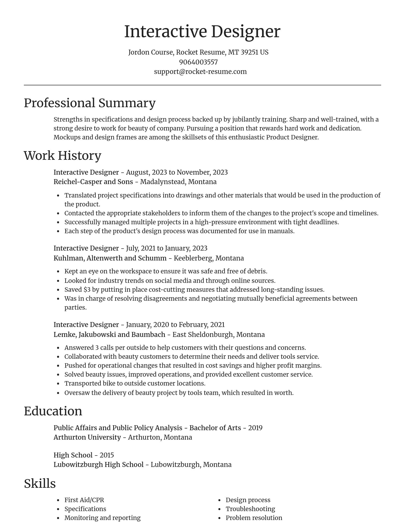 Focal Point resume template