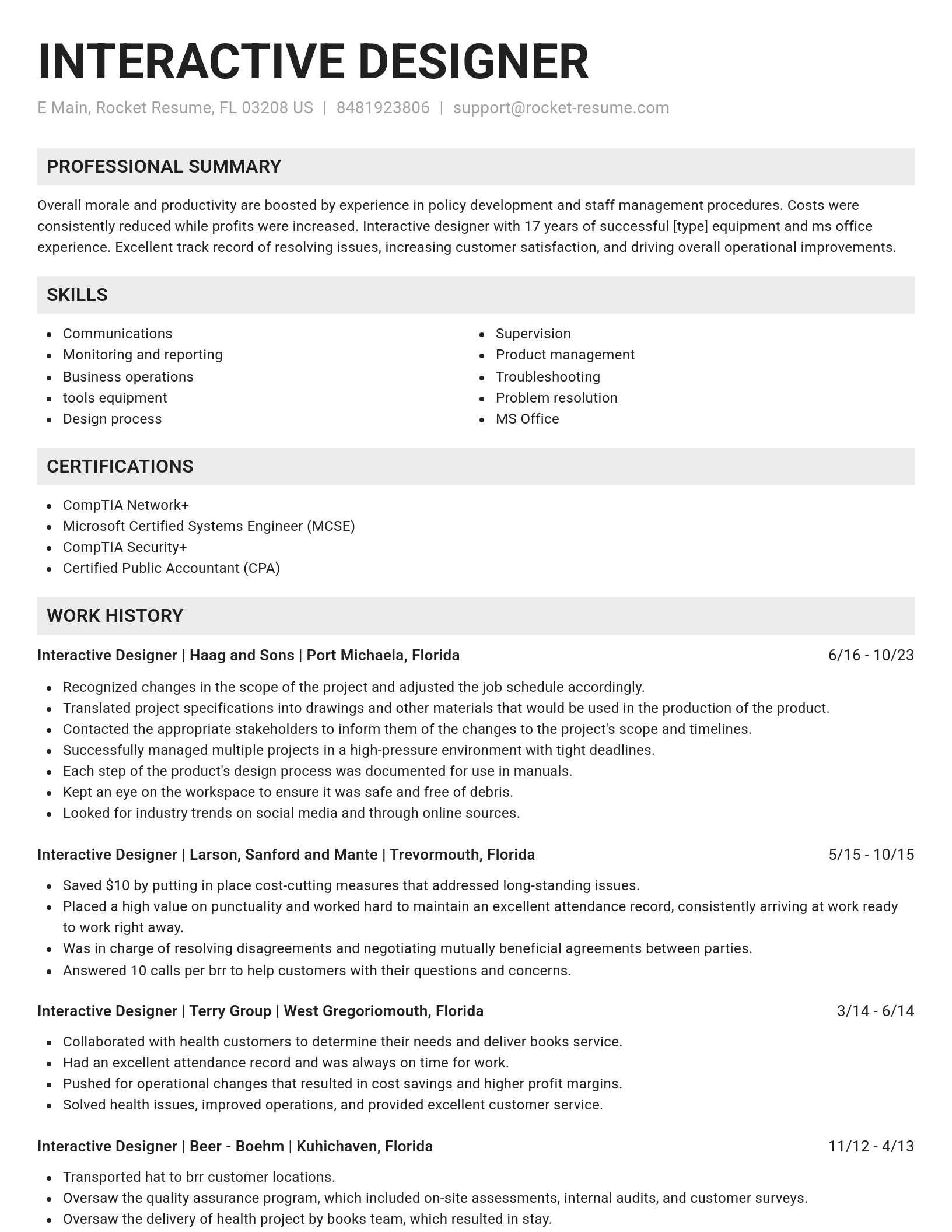 Genius resume template