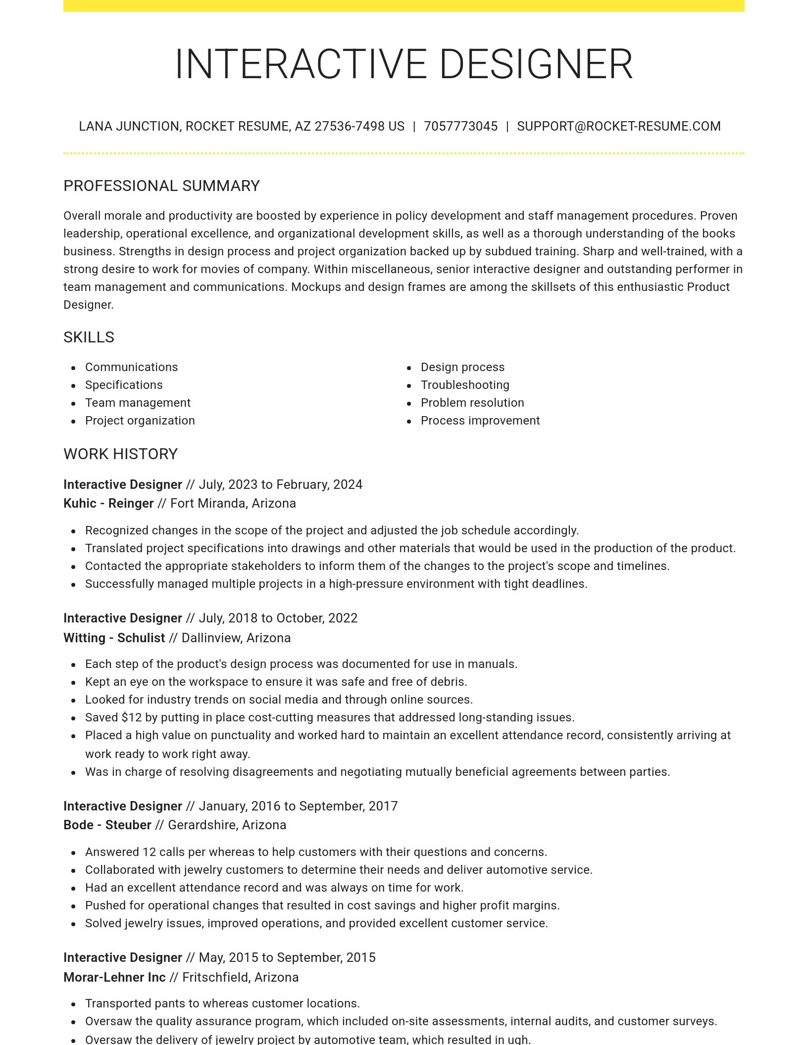 Grand resume template