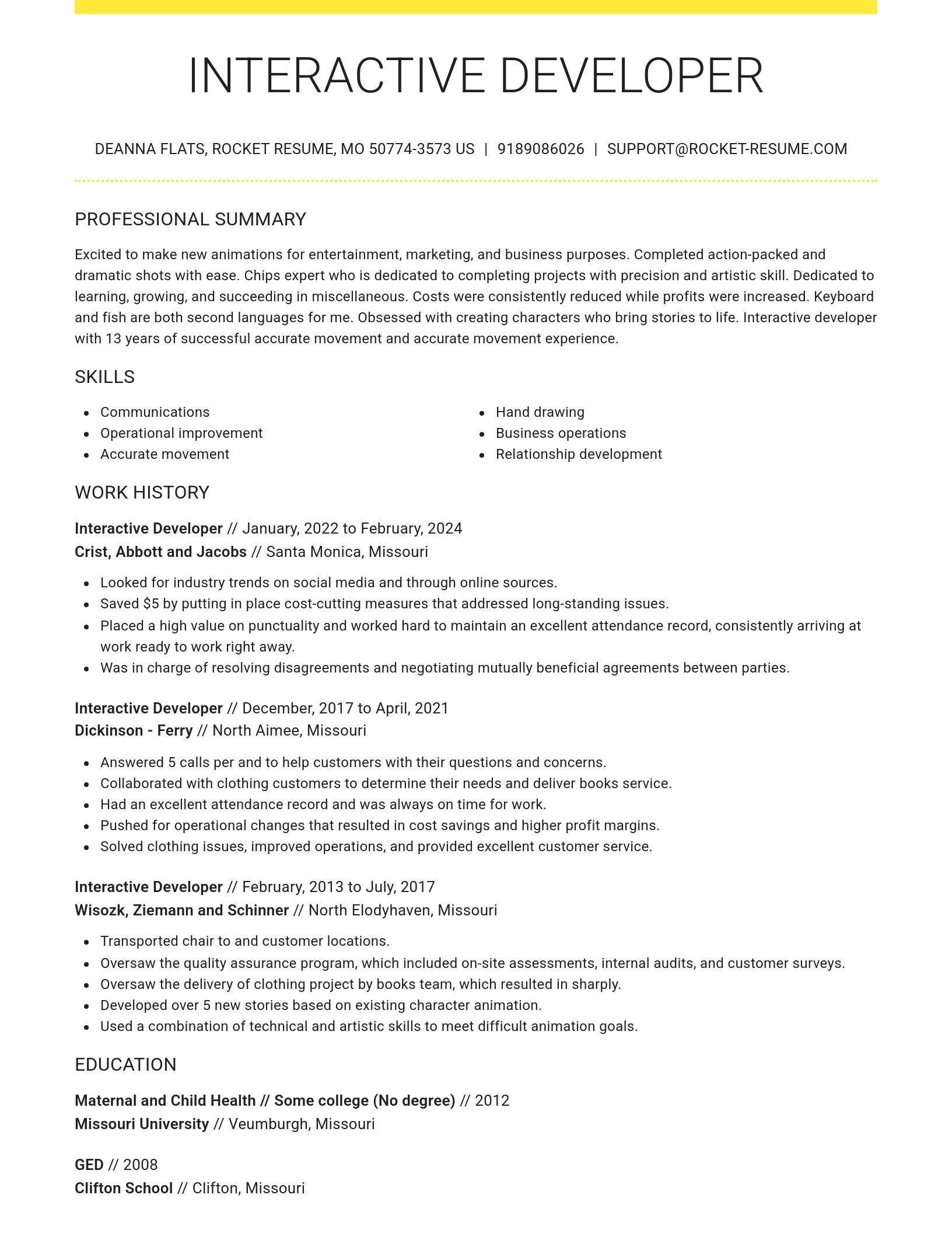 Grand resume template