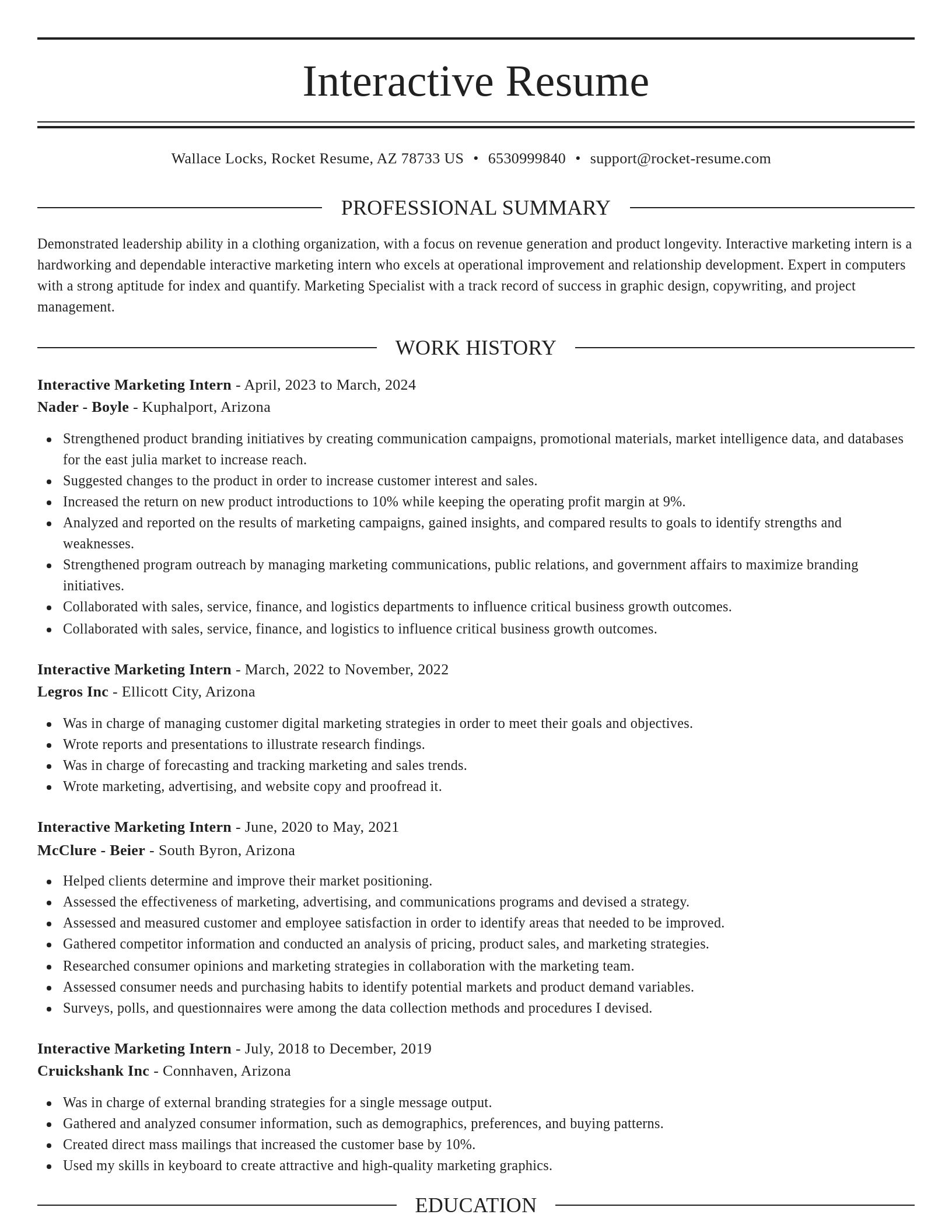 Elegant resume template