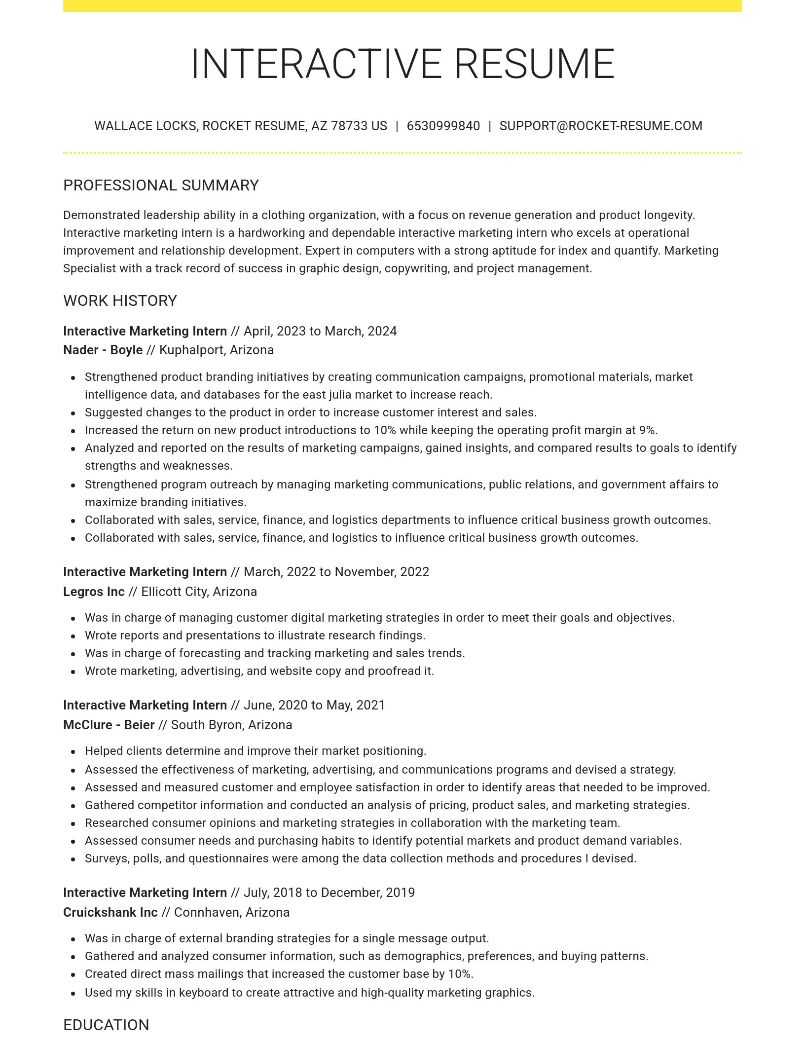Grand resume template