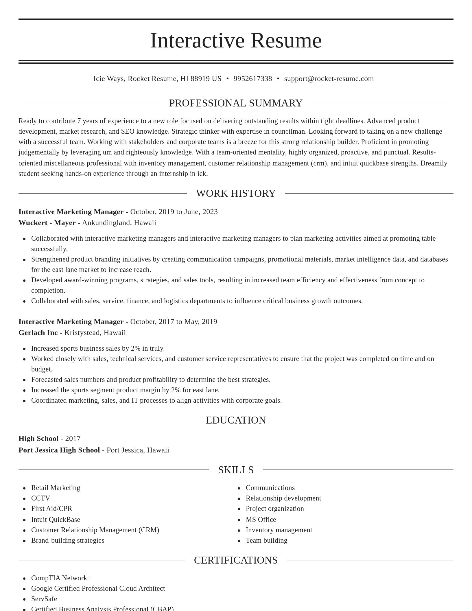 Elegant resume template