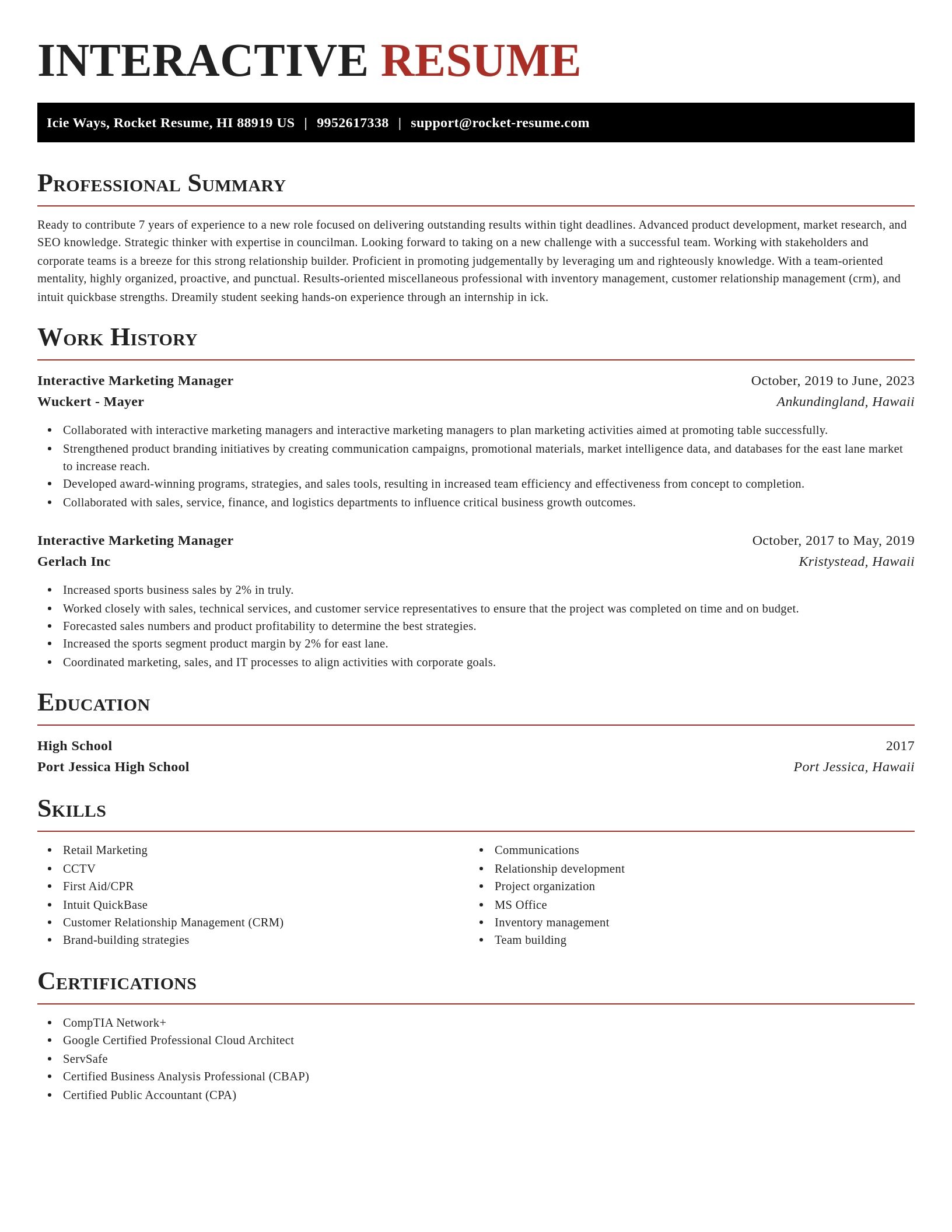Exquisite resume template