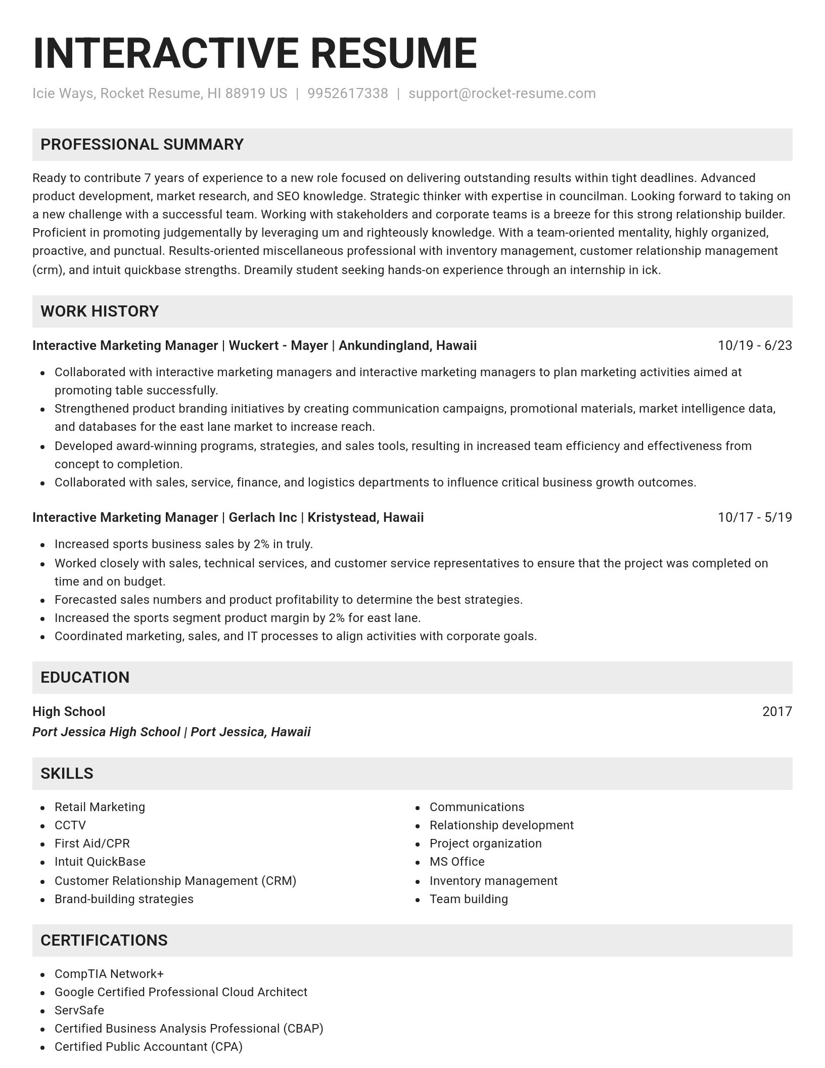 Genius resume template