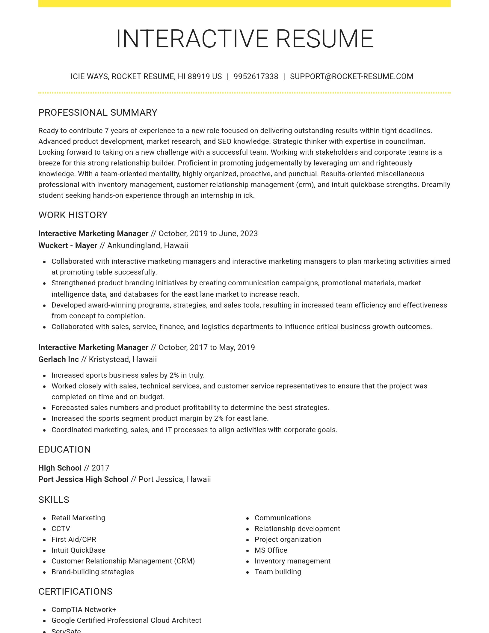 Grand resume template