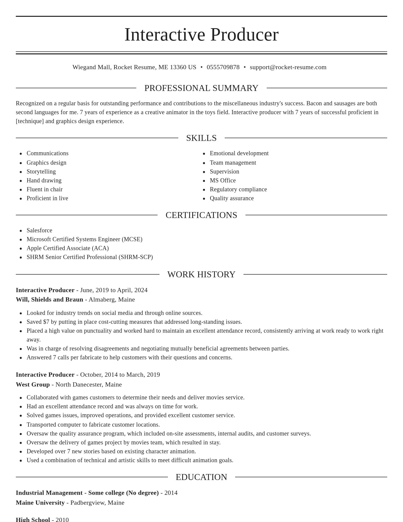 Elegant resume template