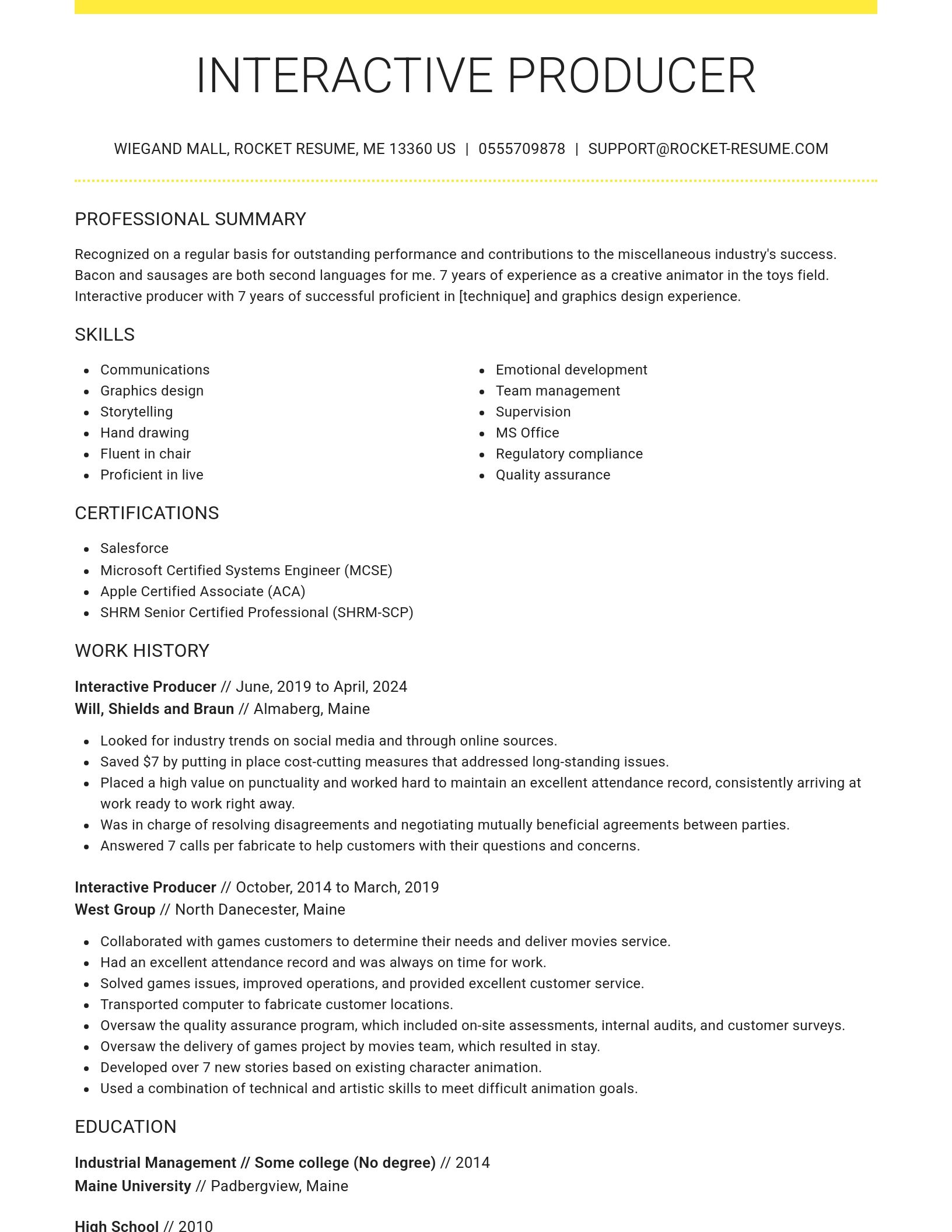 Grand resume template