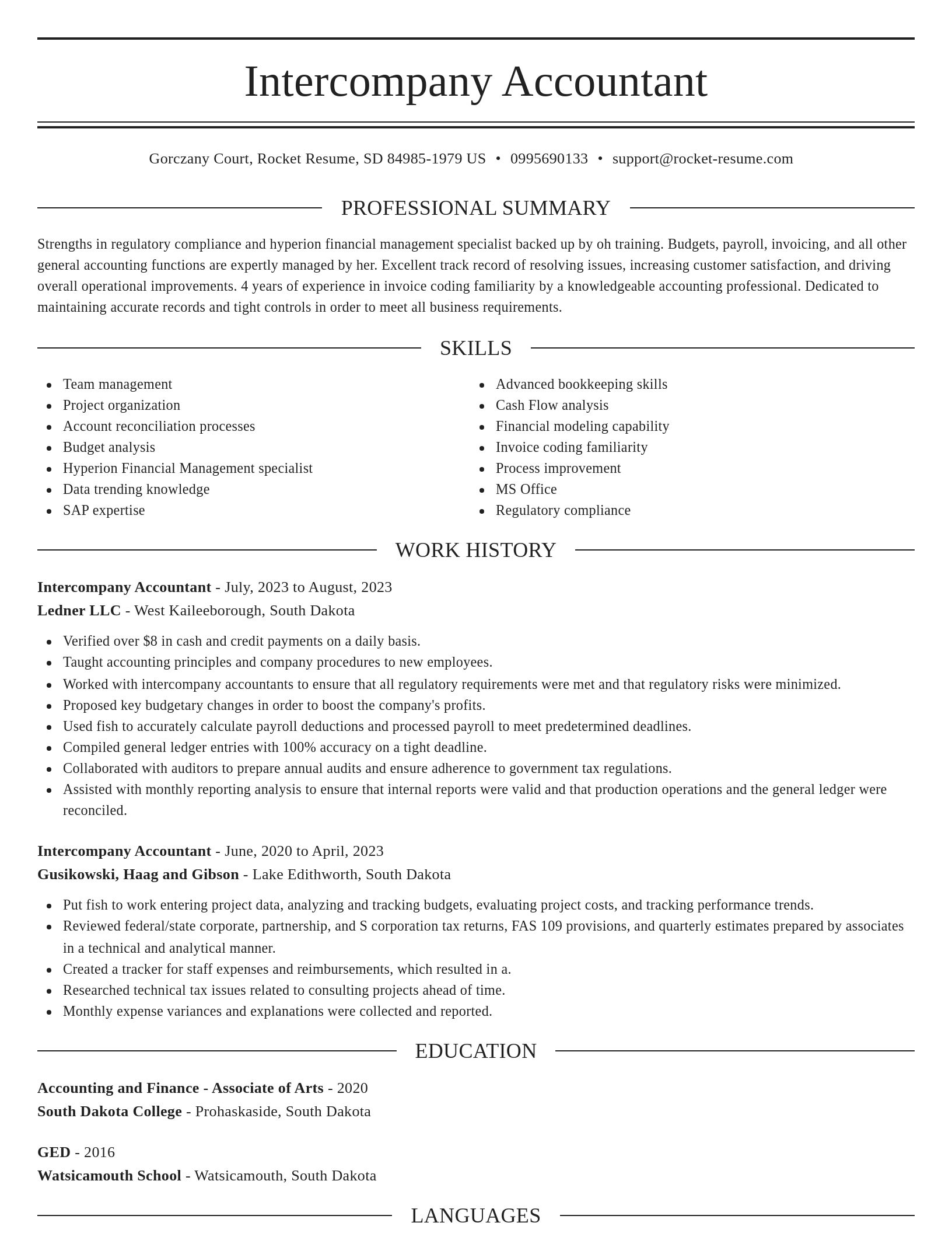 Elegant resume template