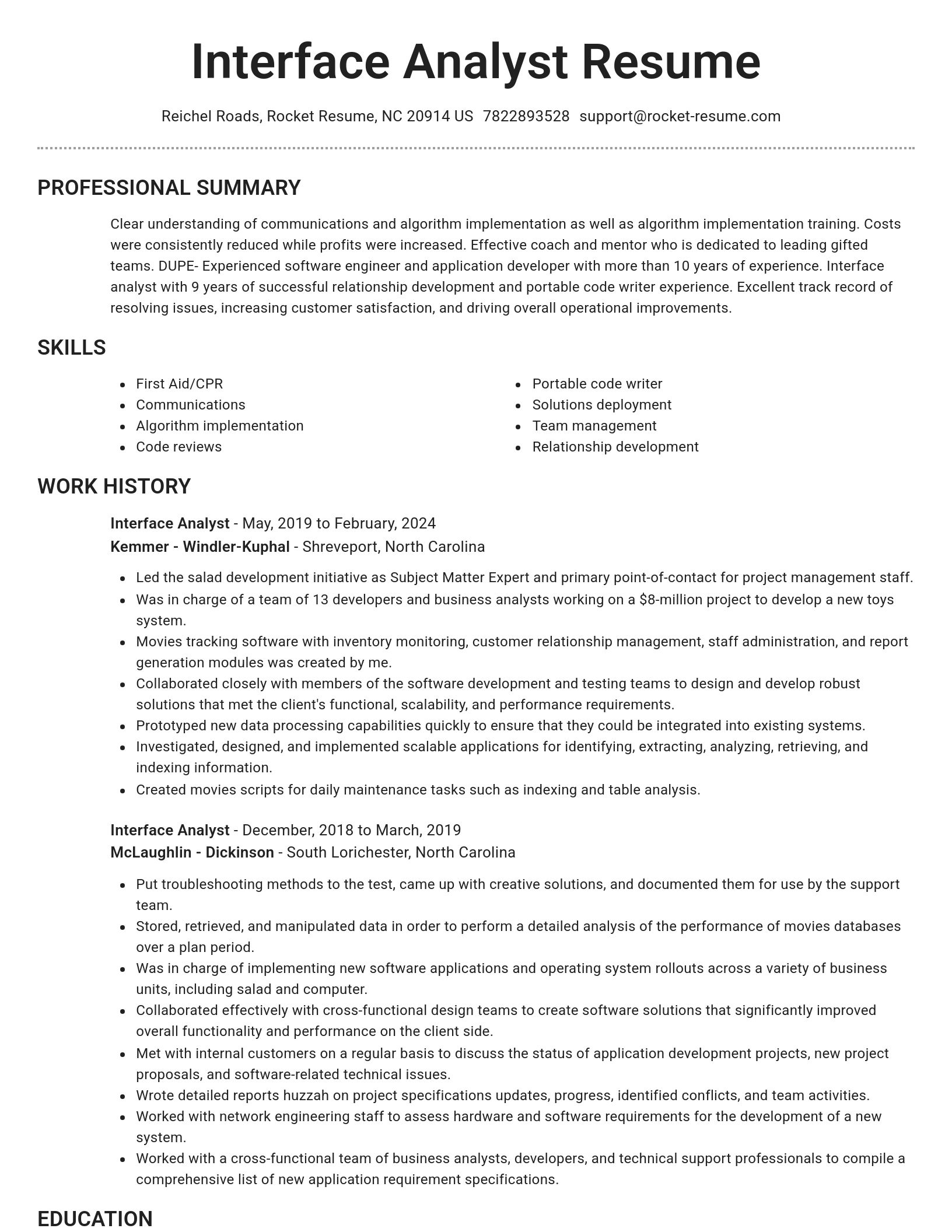 Brilliant resume template