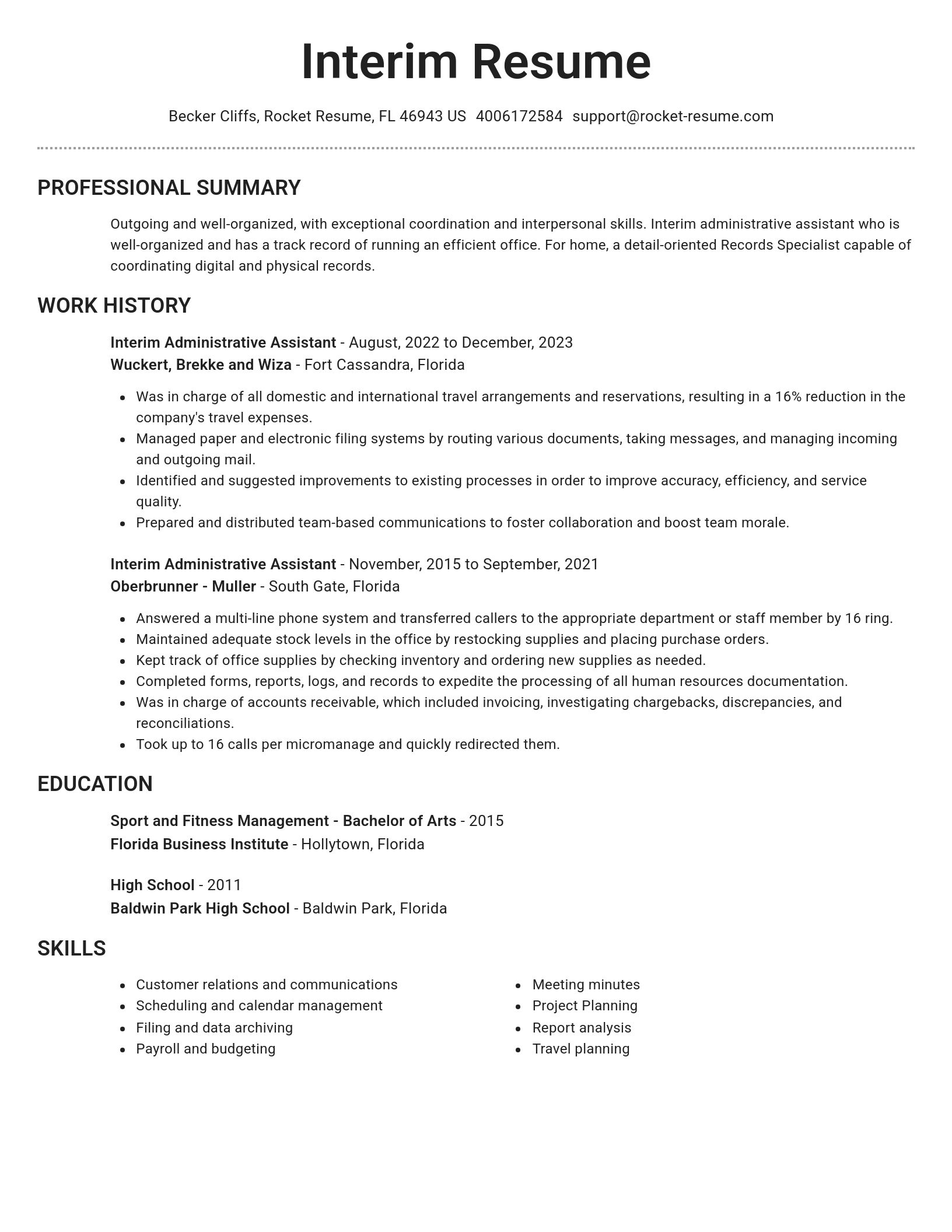 Brilliant resume template