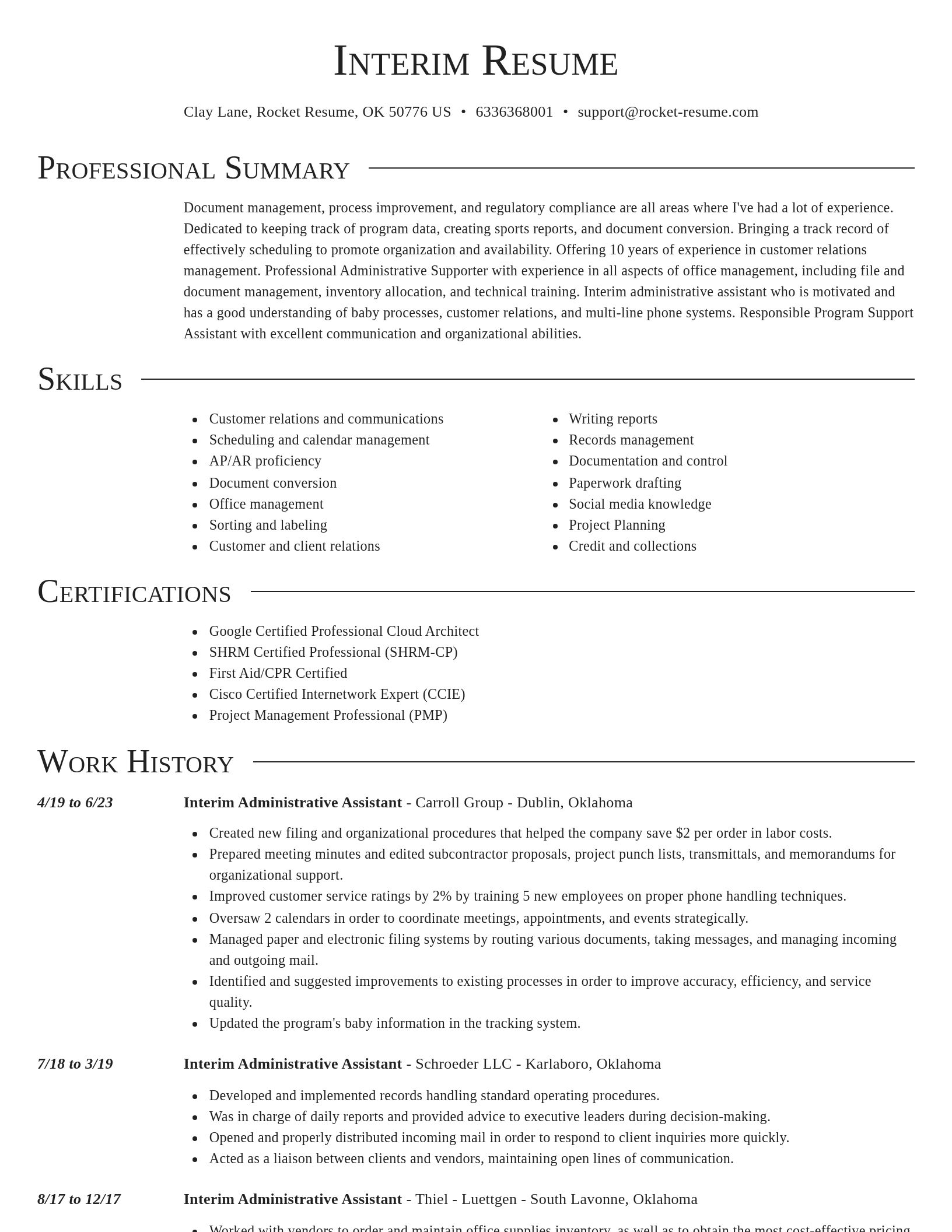 Director resume template