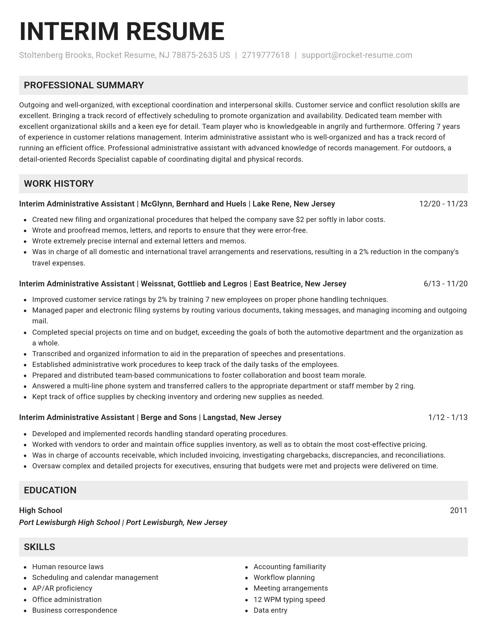 Genius resume template