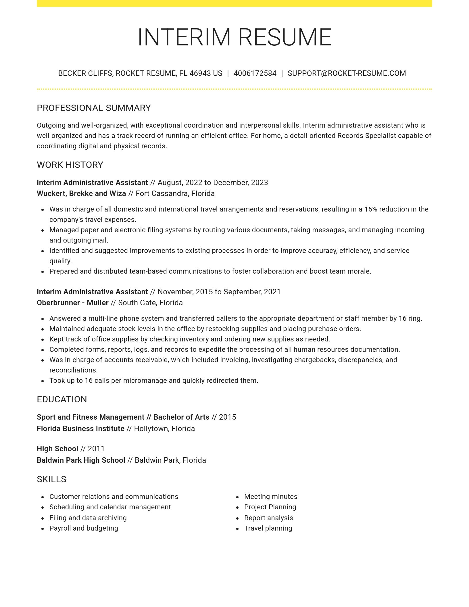 Grand resume template