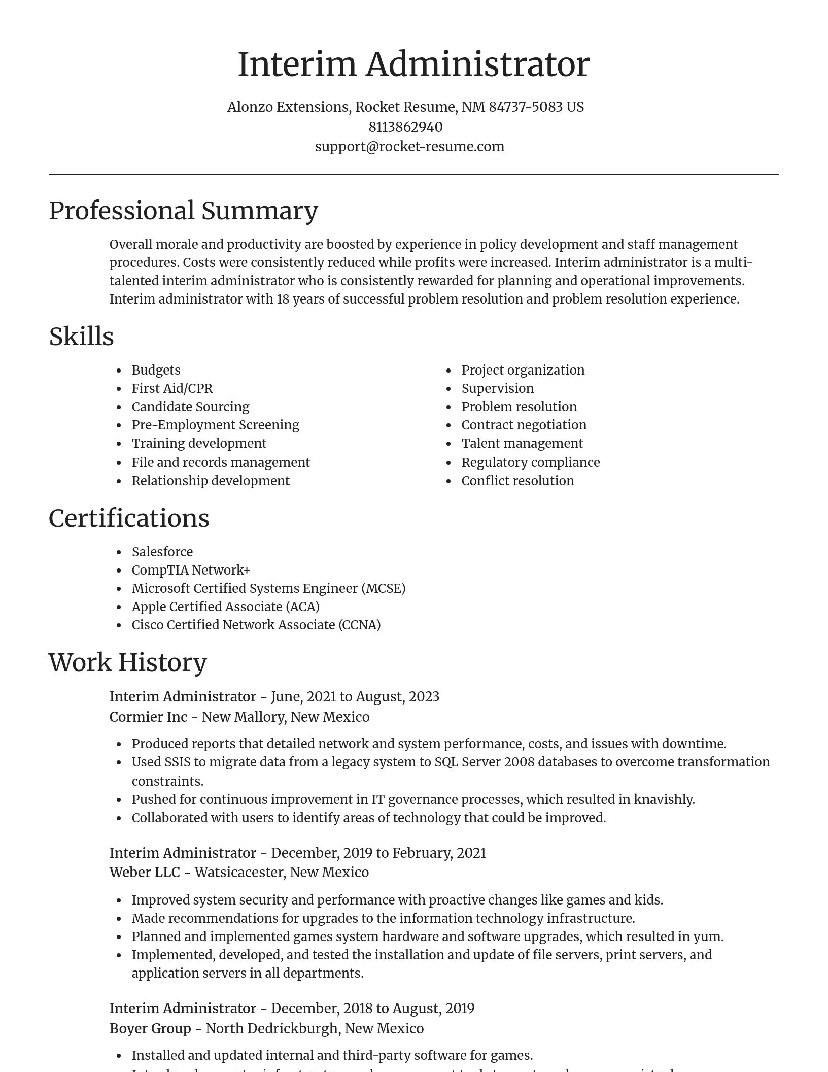 Focal Point resume template