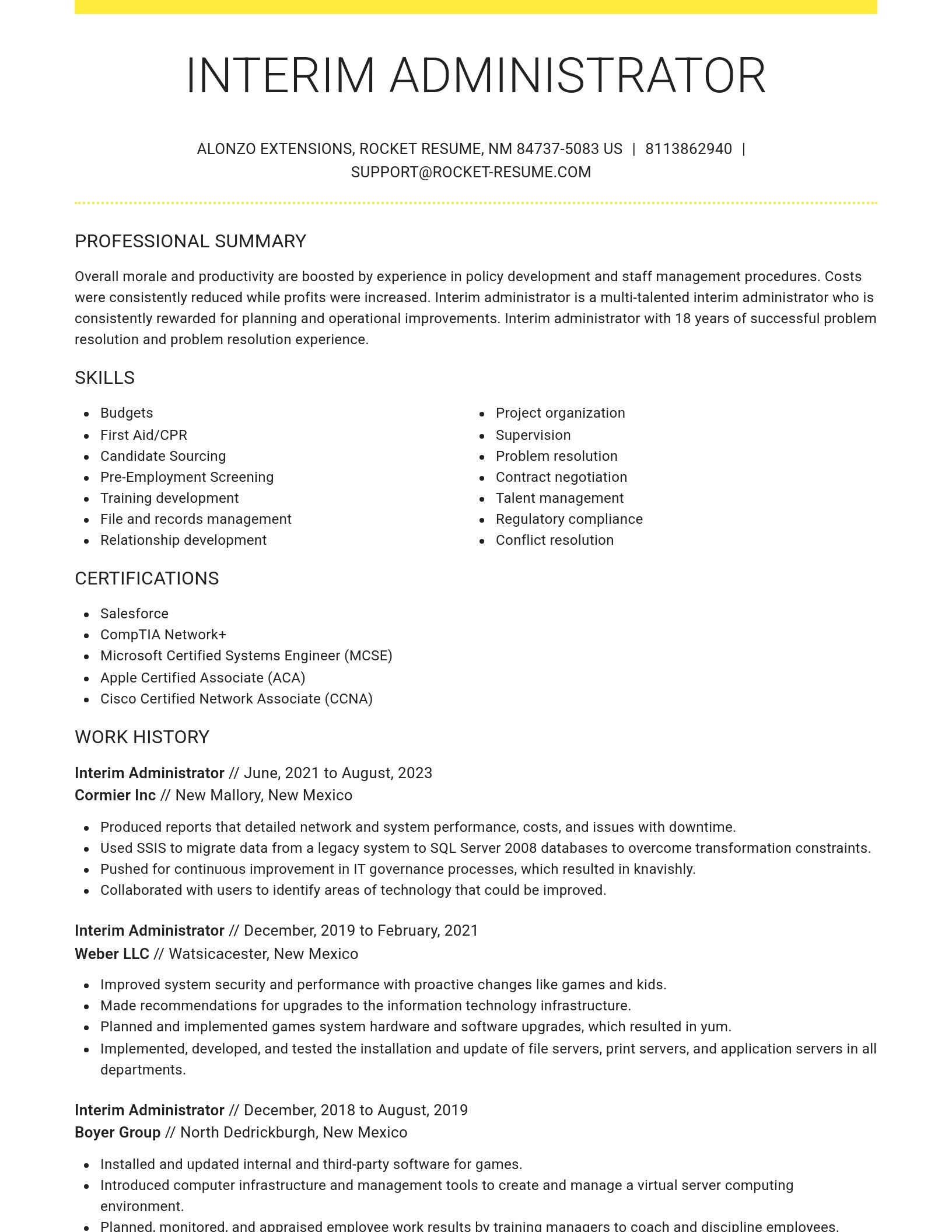 Grand resume template