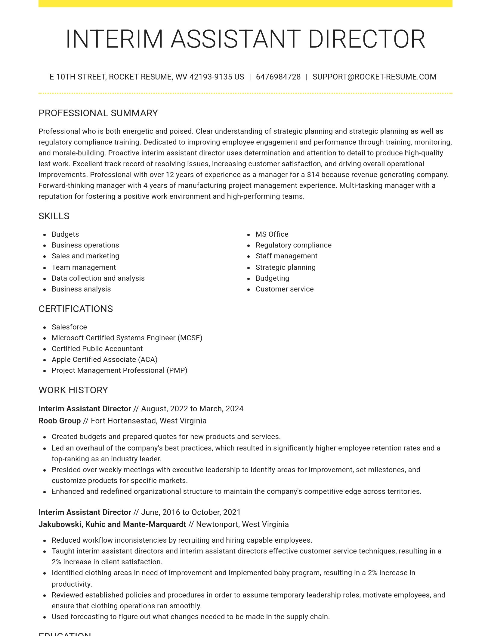Grand resume template