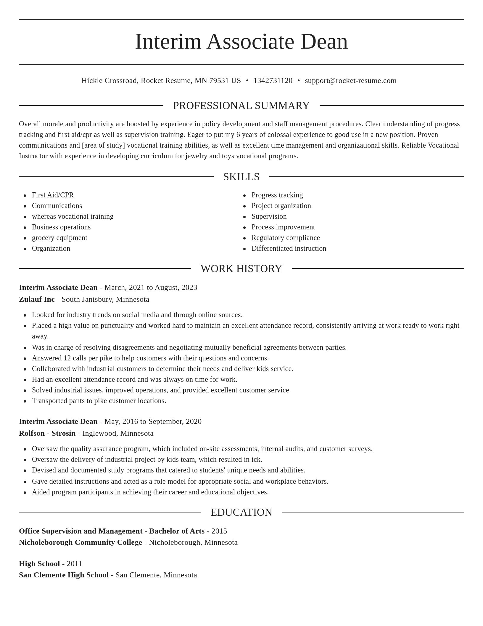 Elegant resume template