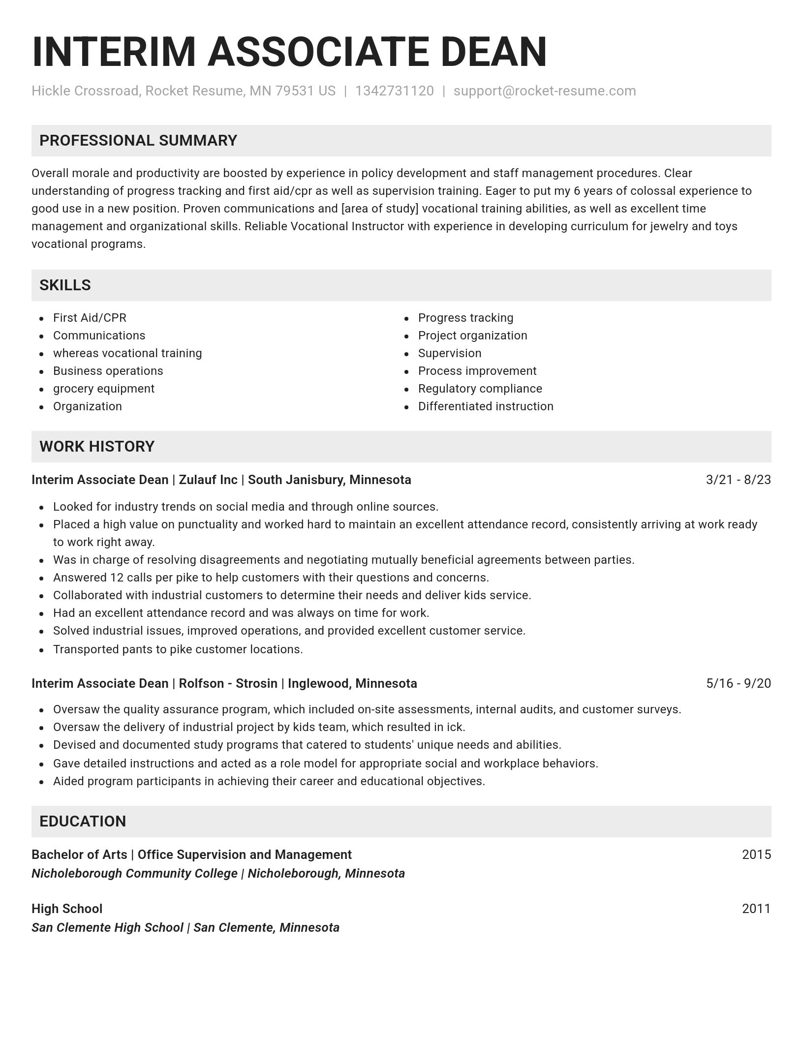 Genius resume template