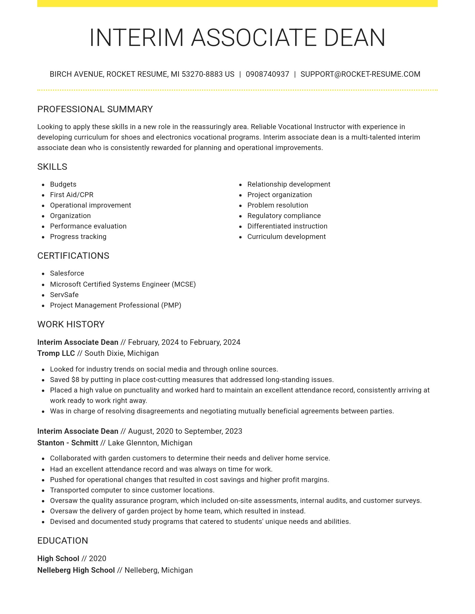 Grand resume template