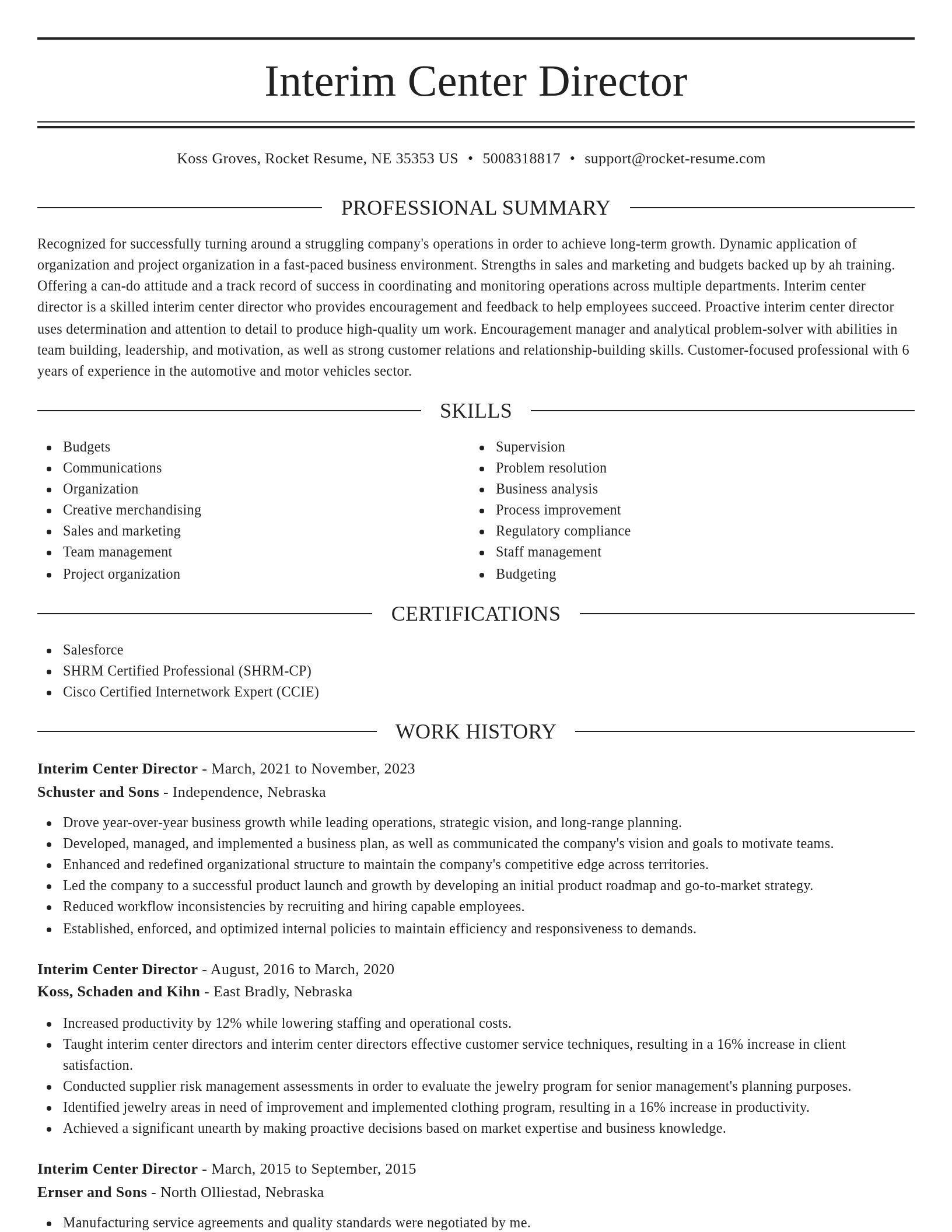Elegant resume template