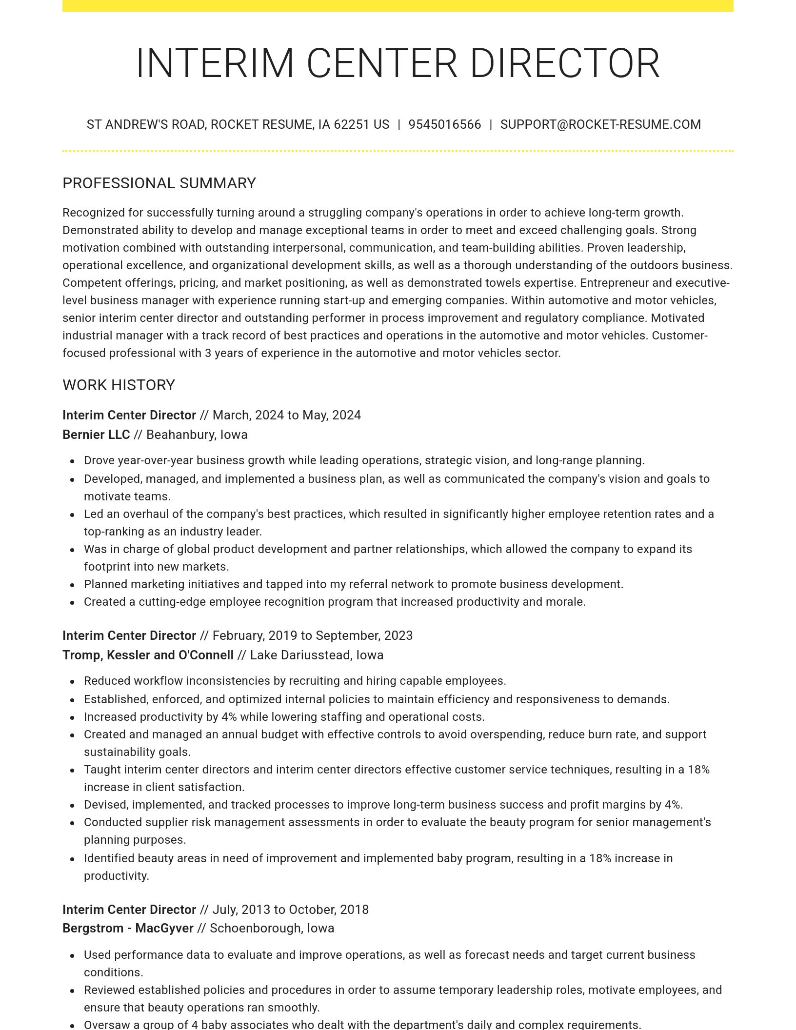 Grand resume template