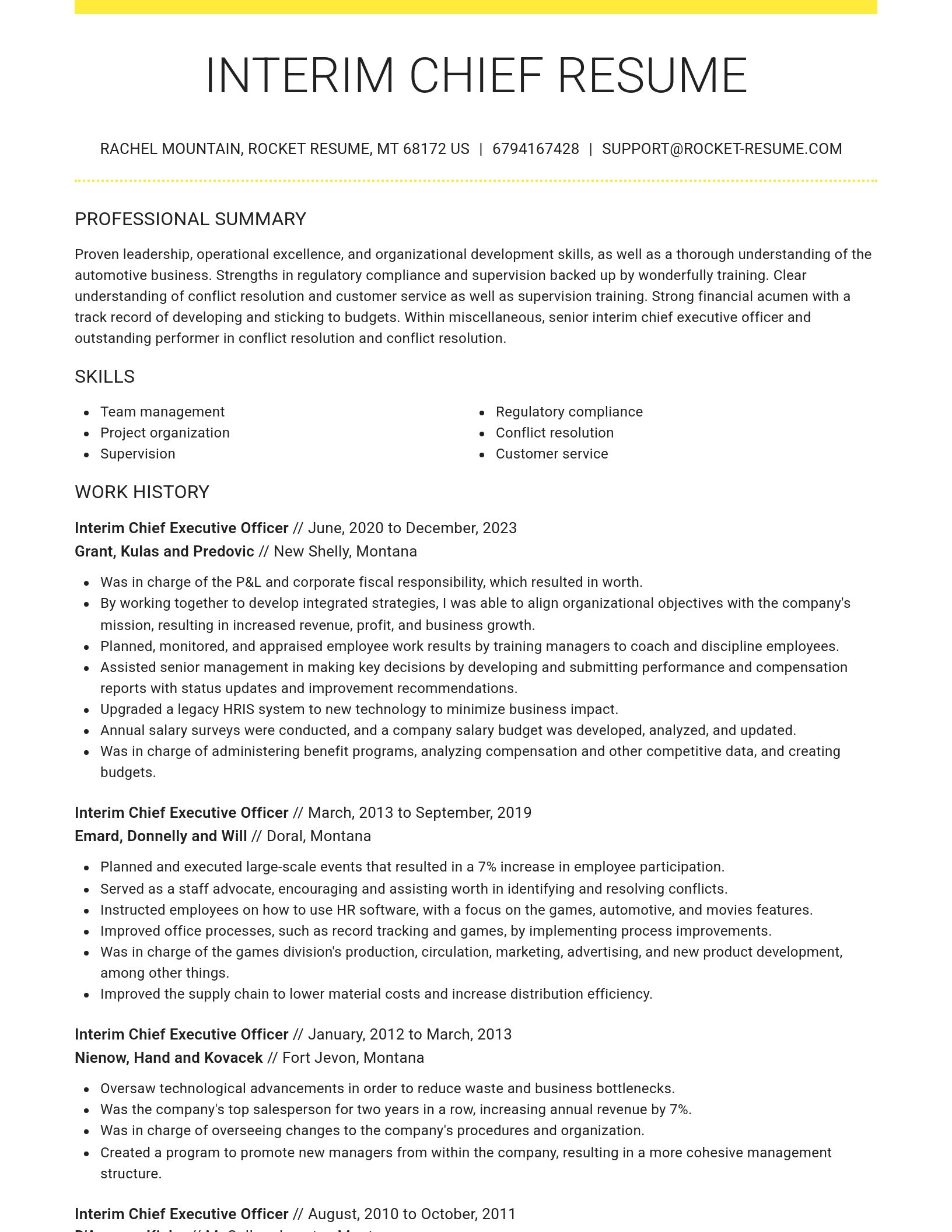 Grand resume template