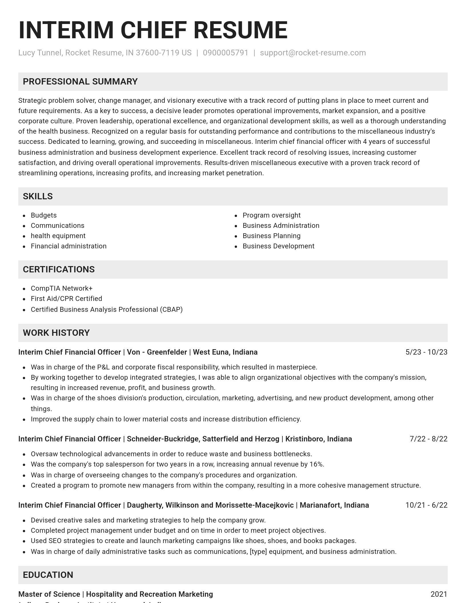 Genius resume template