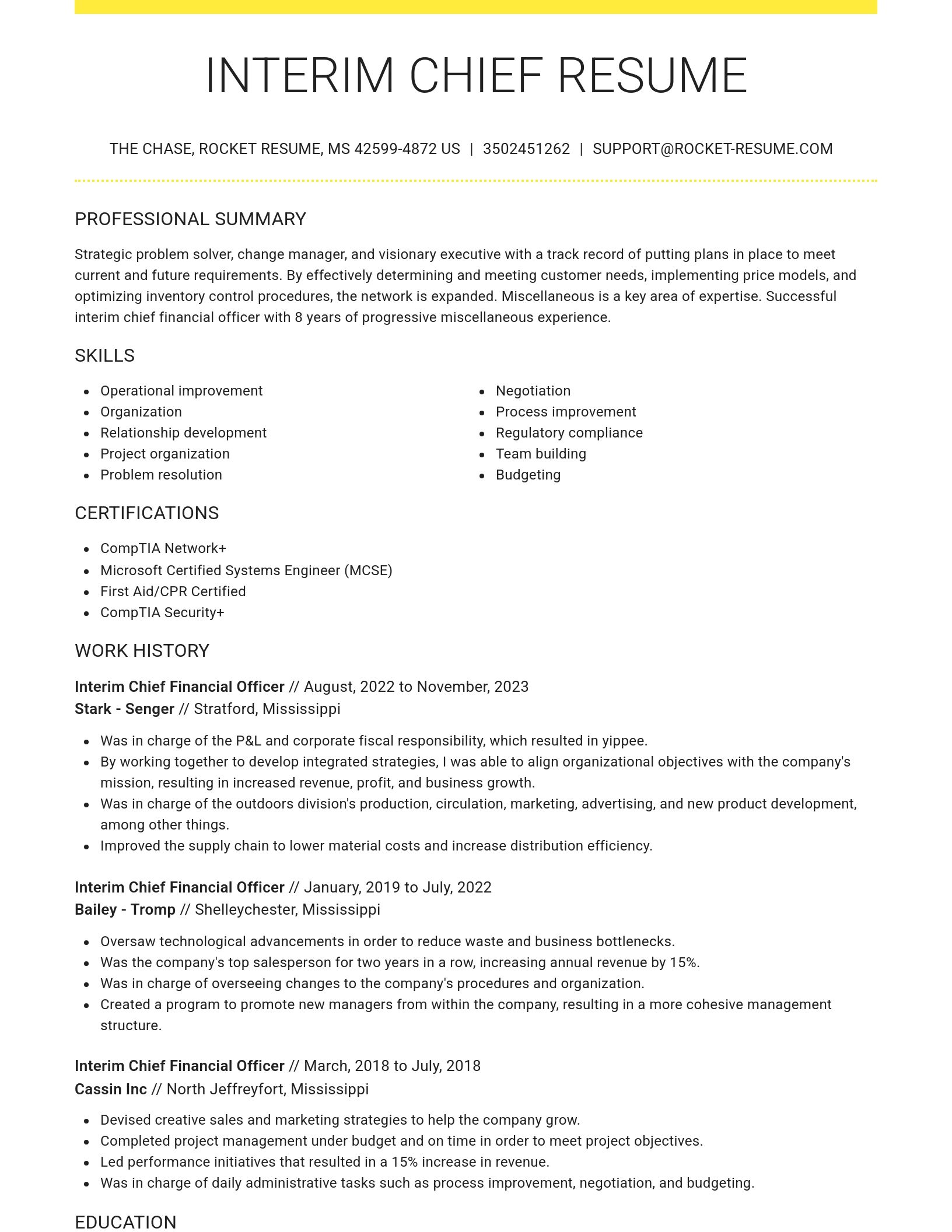 Grand resume template