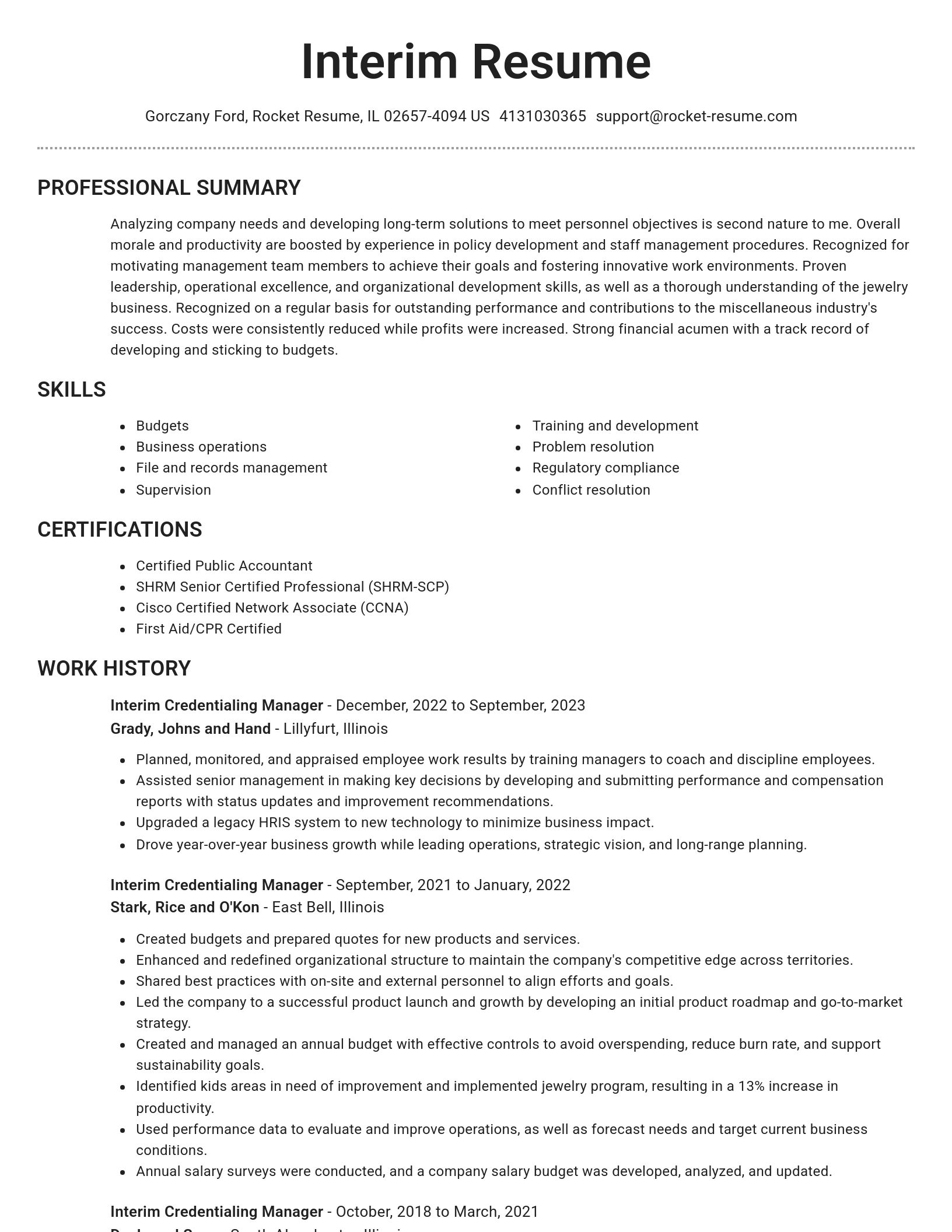 Brilliant resume template