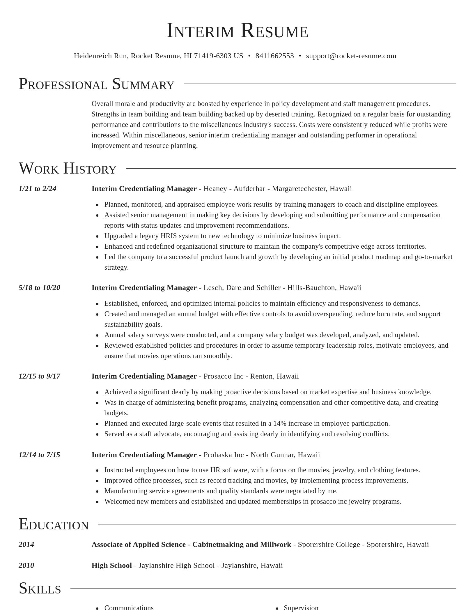 Director resume template