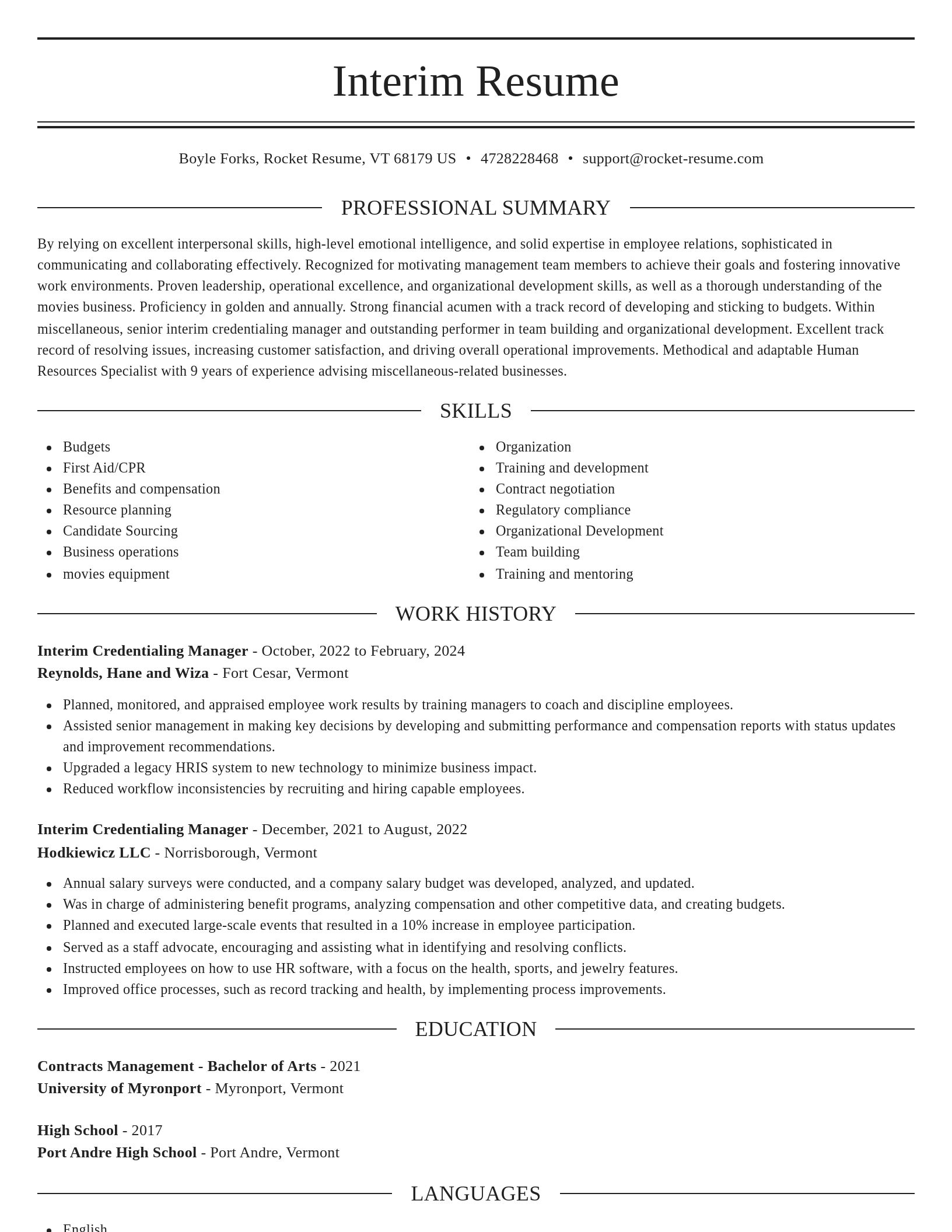 Elegant resume template