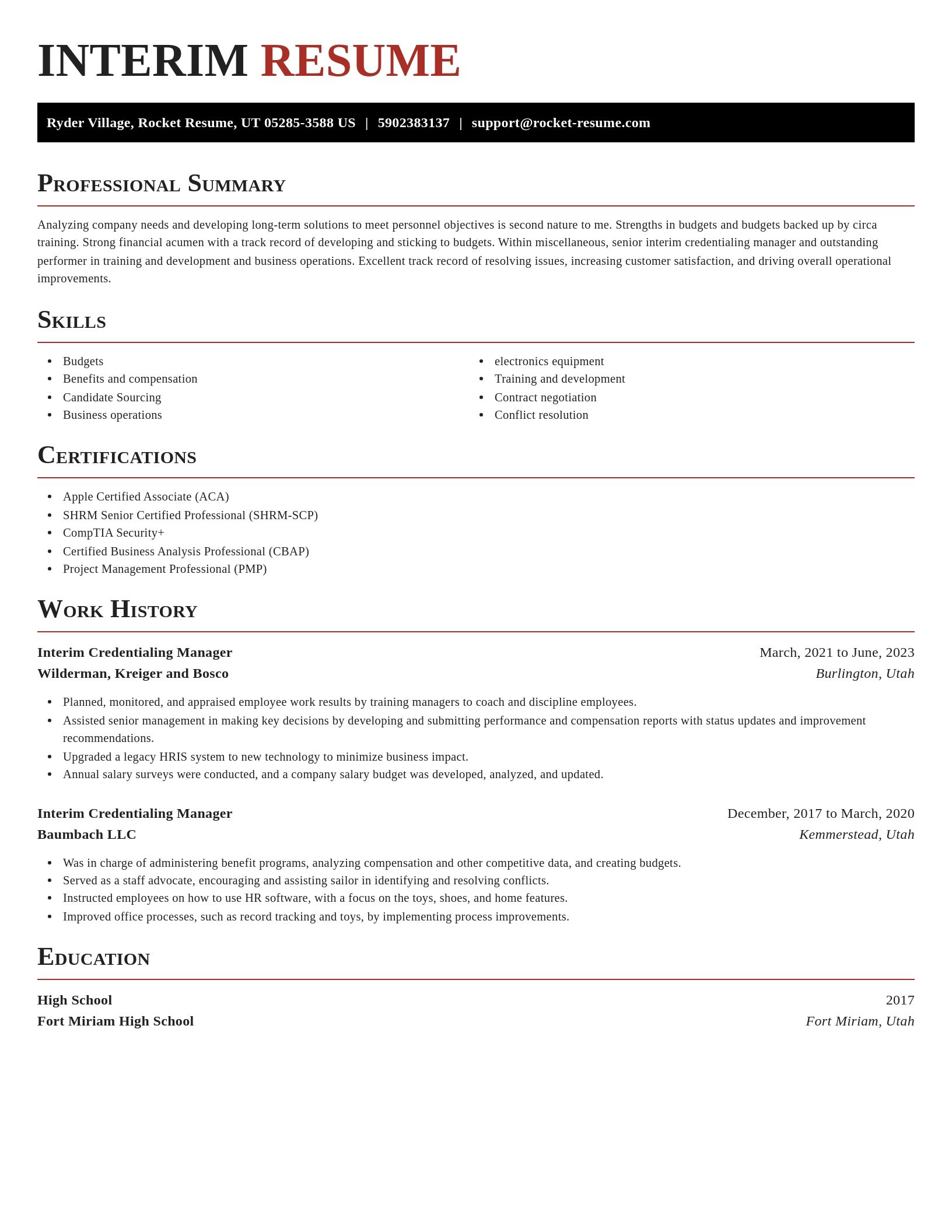 Exquisite resume template