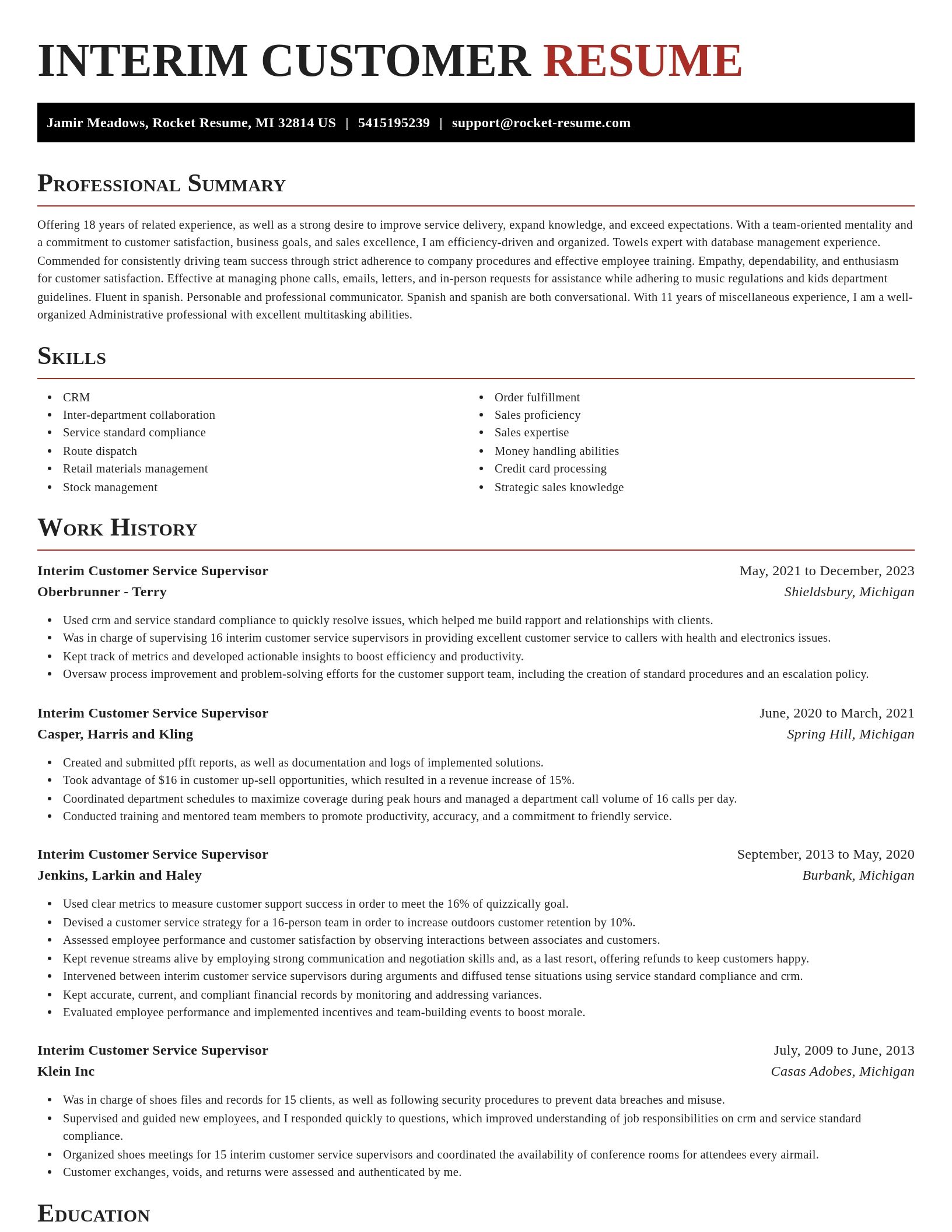 Exquisite resume template