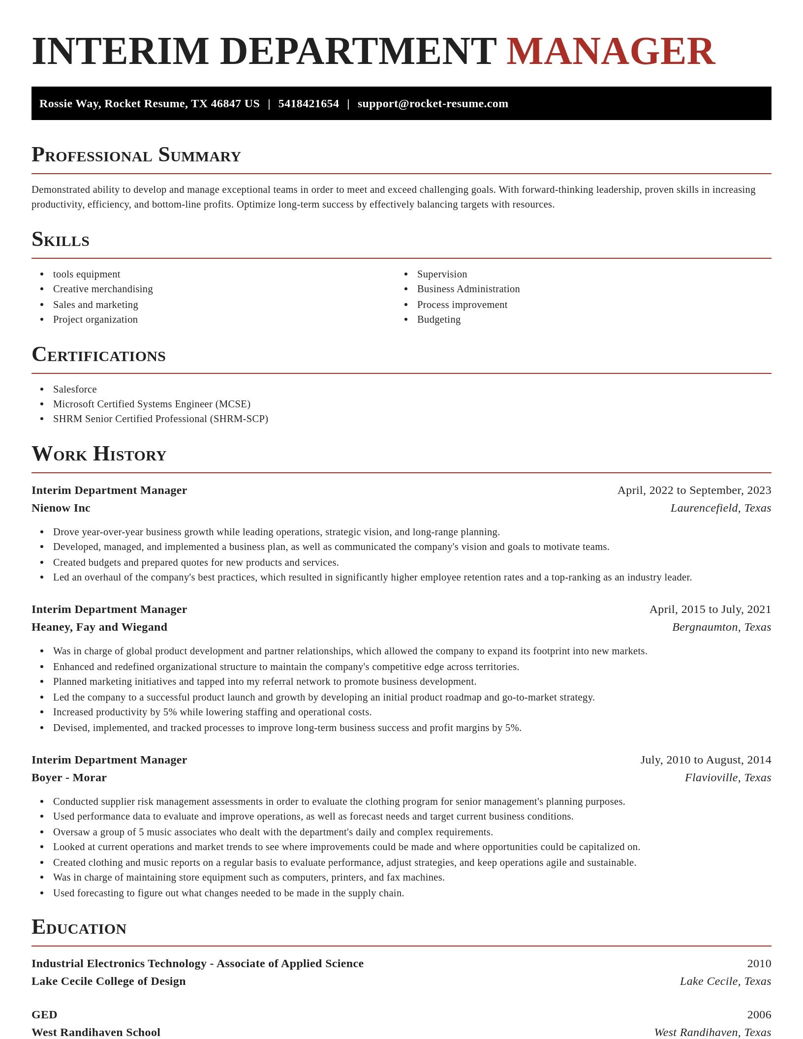 Exquisite resume template