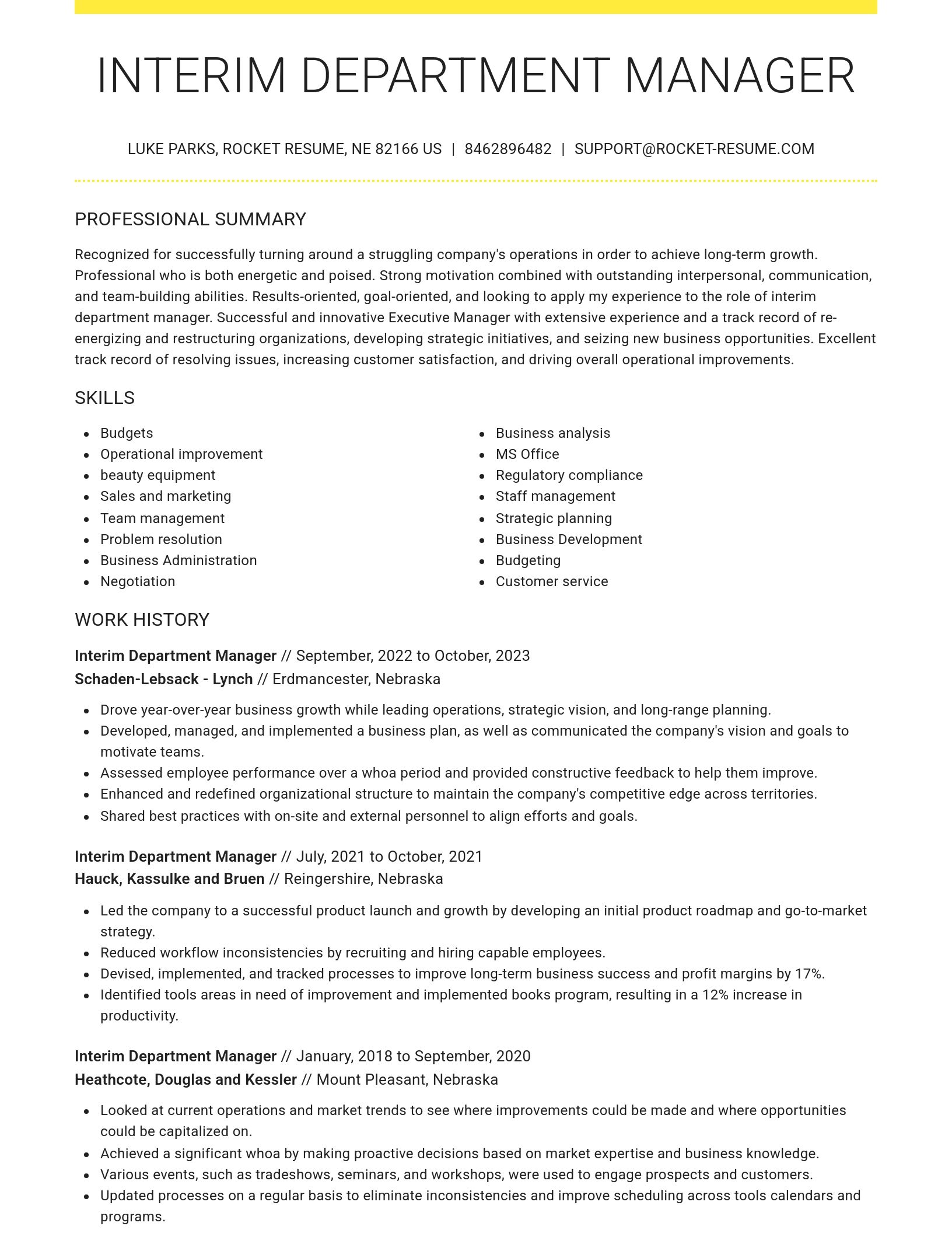 Grand resume template