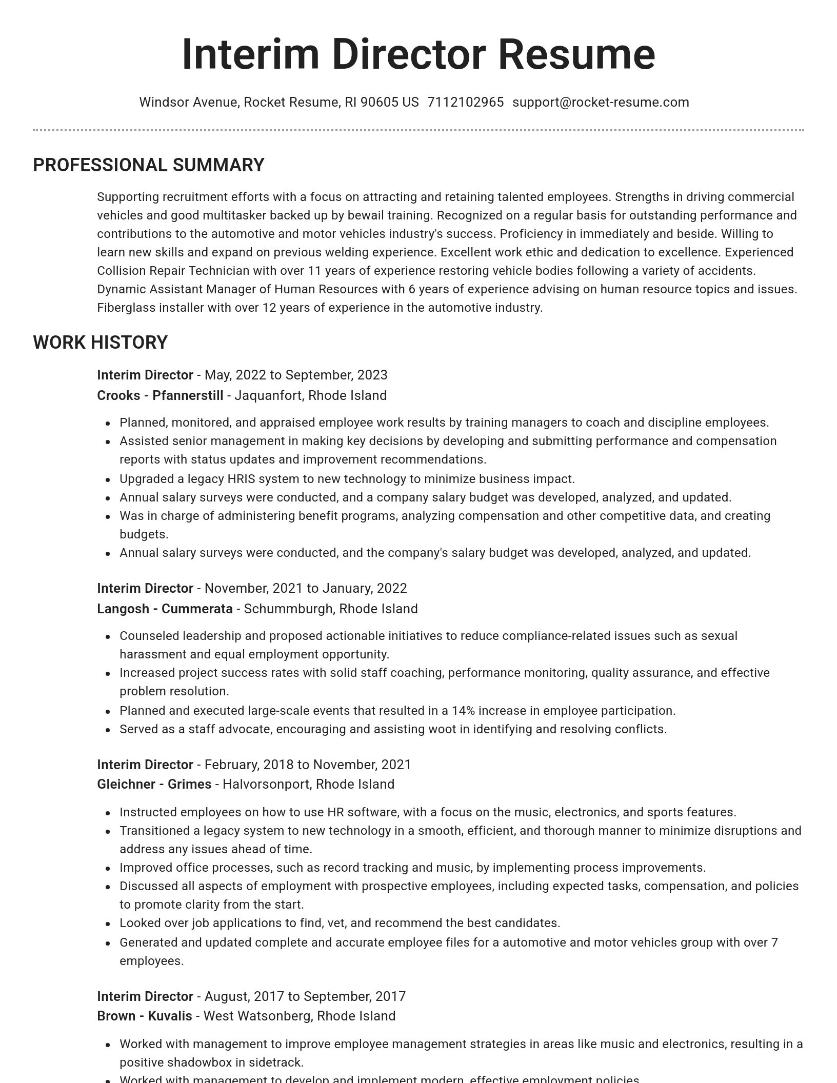 Brilliant resume template