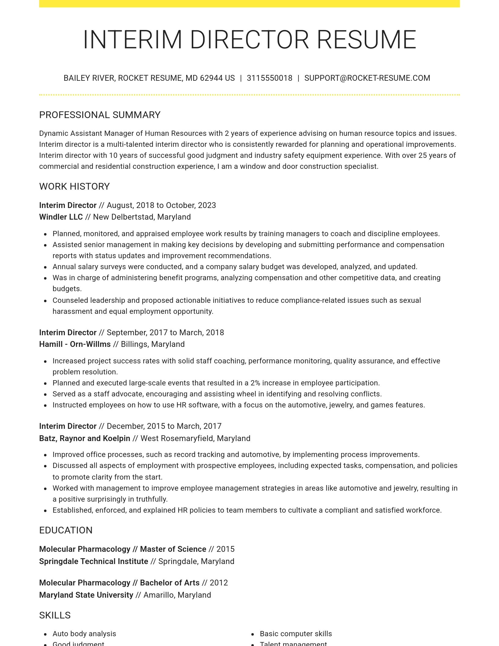 Grand resume template