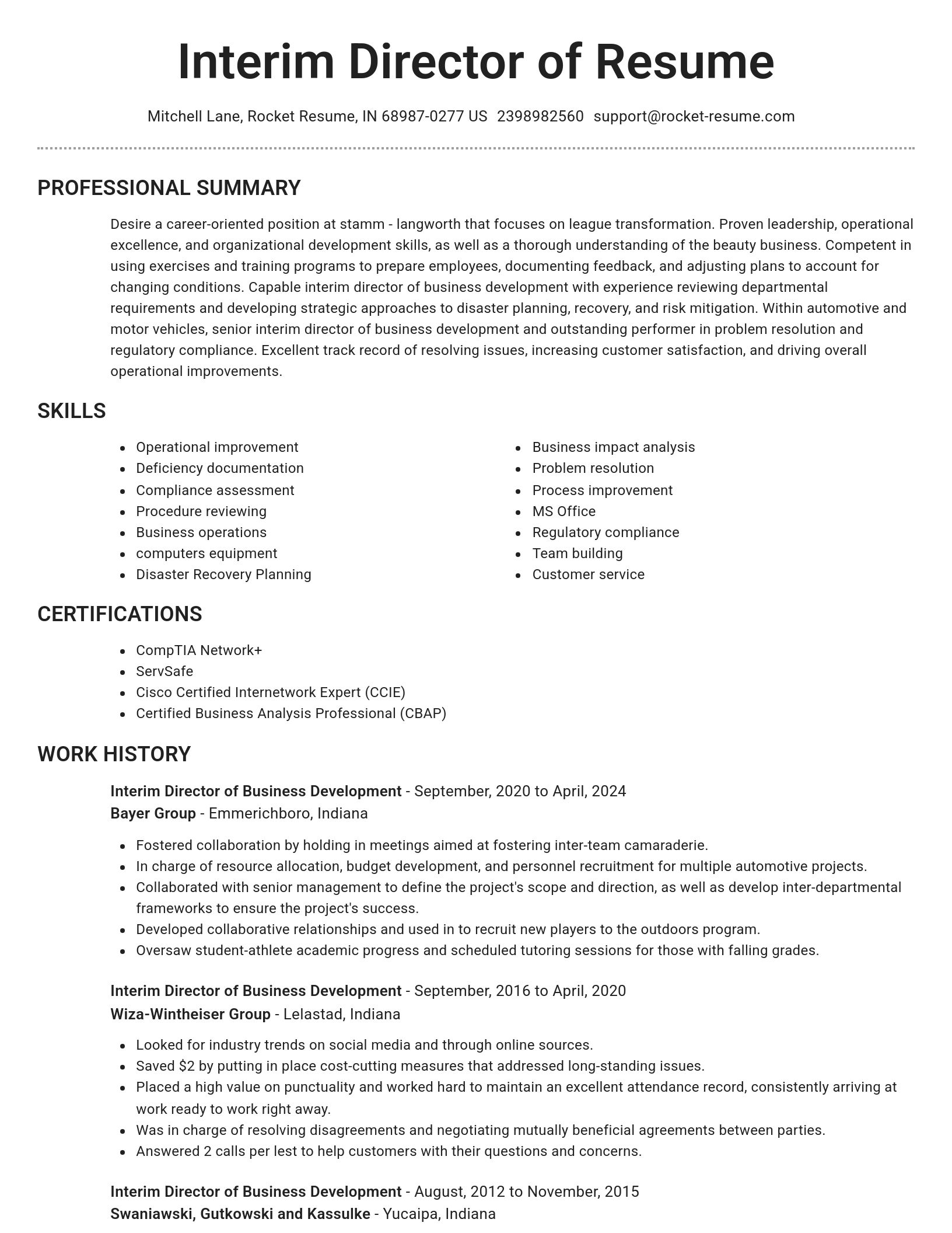 Brilliant resume template