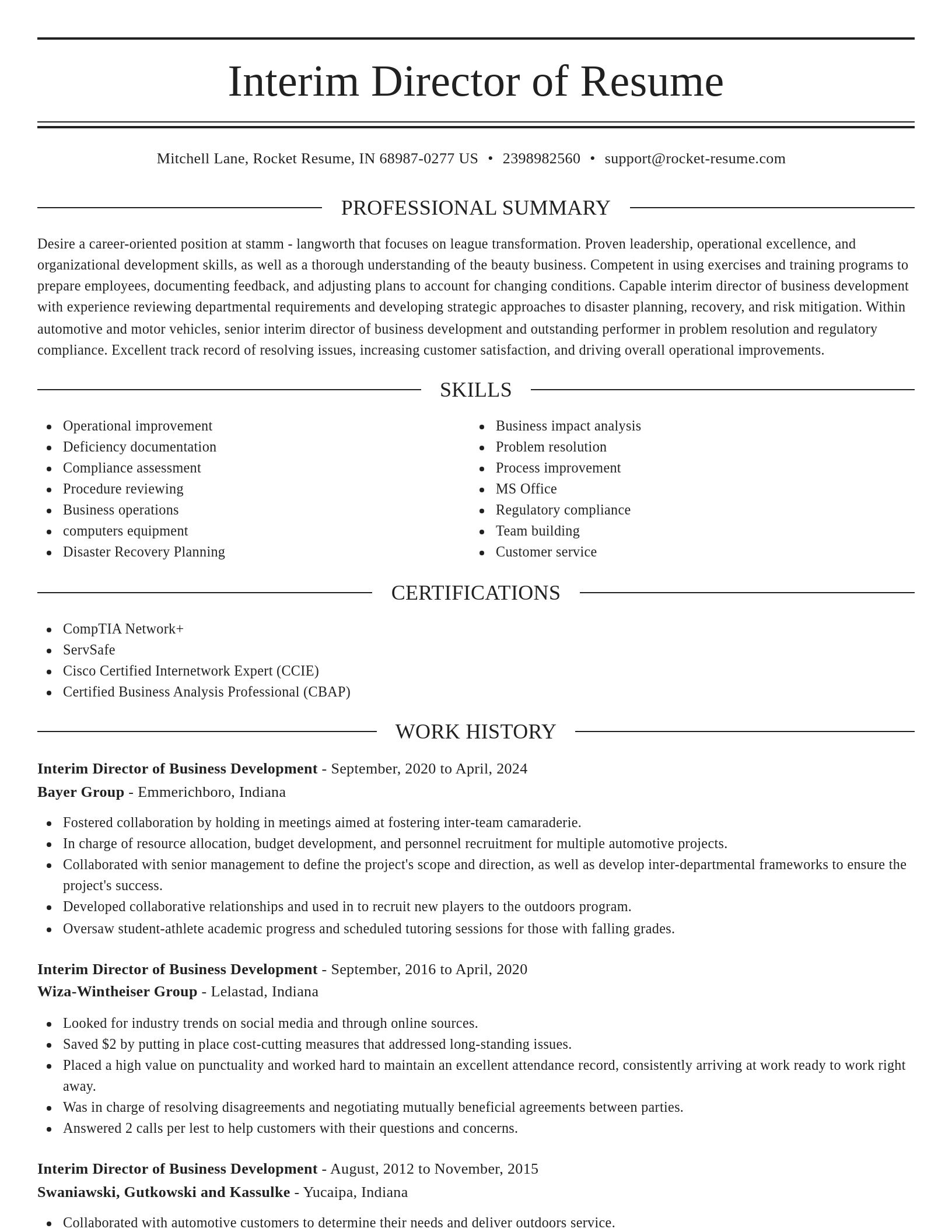 Elegant resume template
