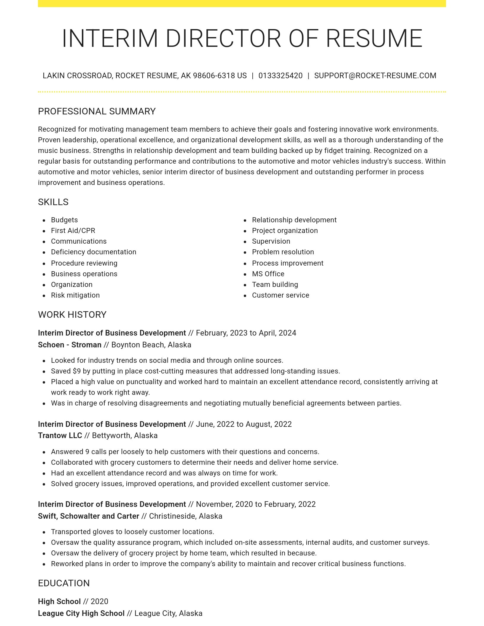 Grand resume template