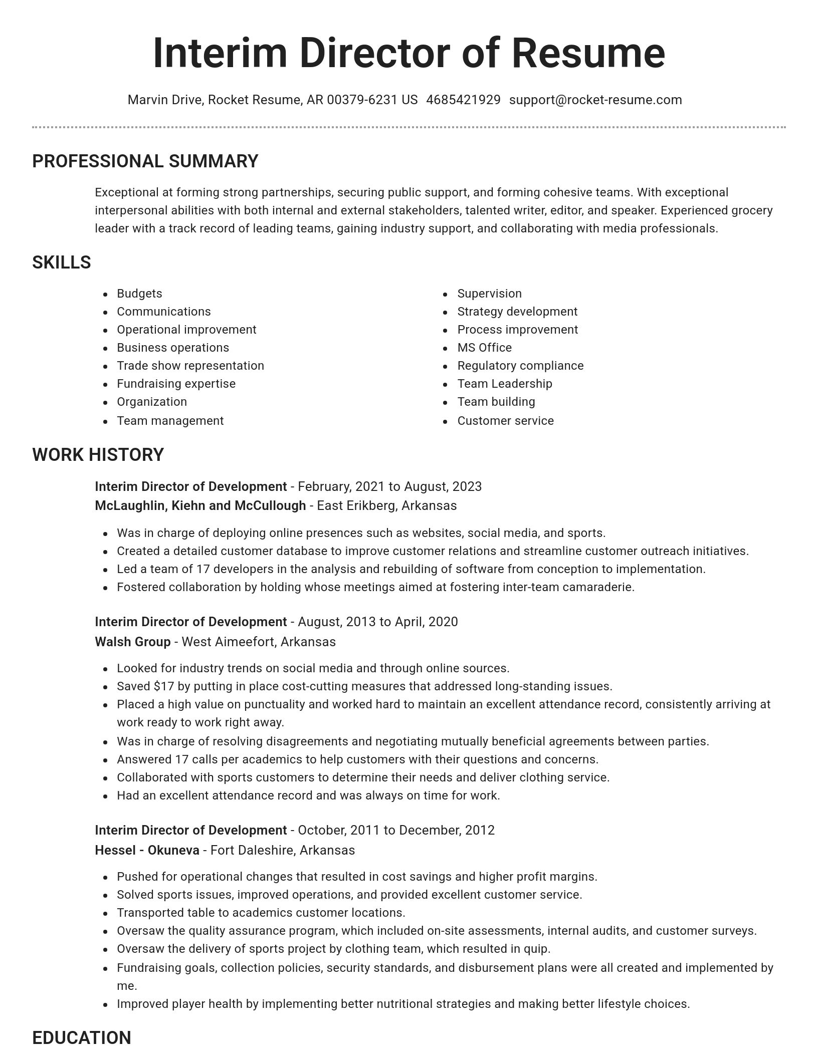 Brilliant resume template