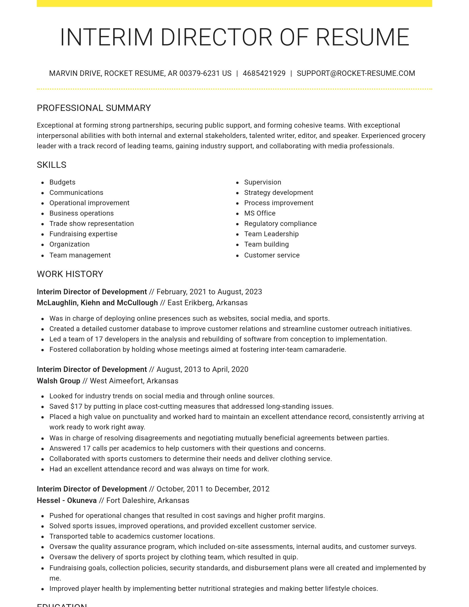 Grand resume template