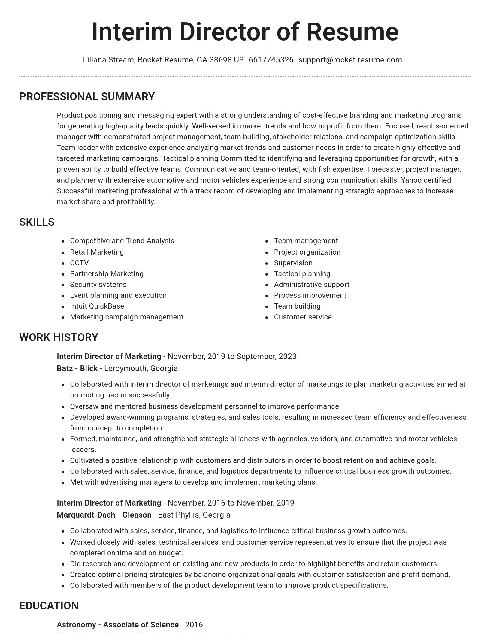 Brilliant resume template