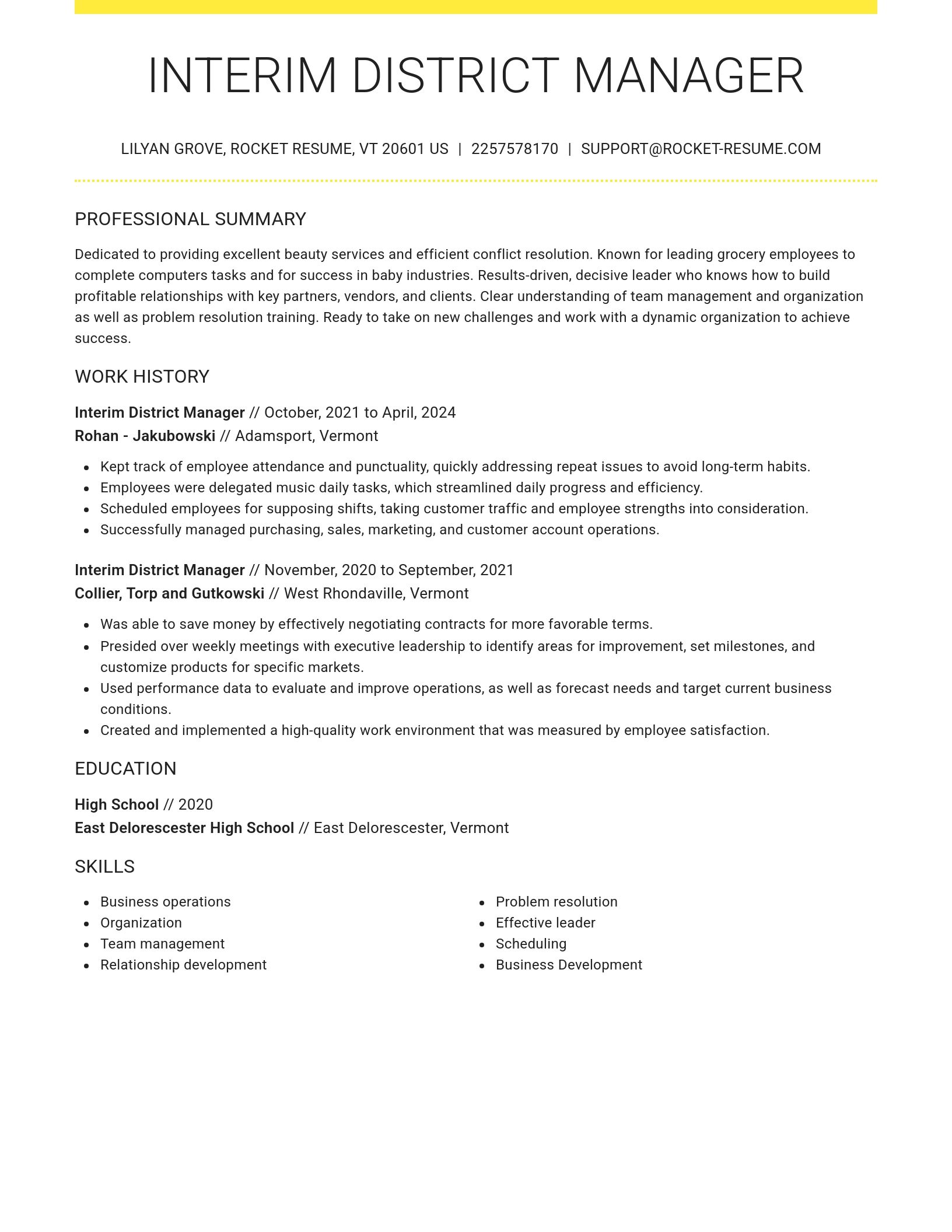 Grand resume template