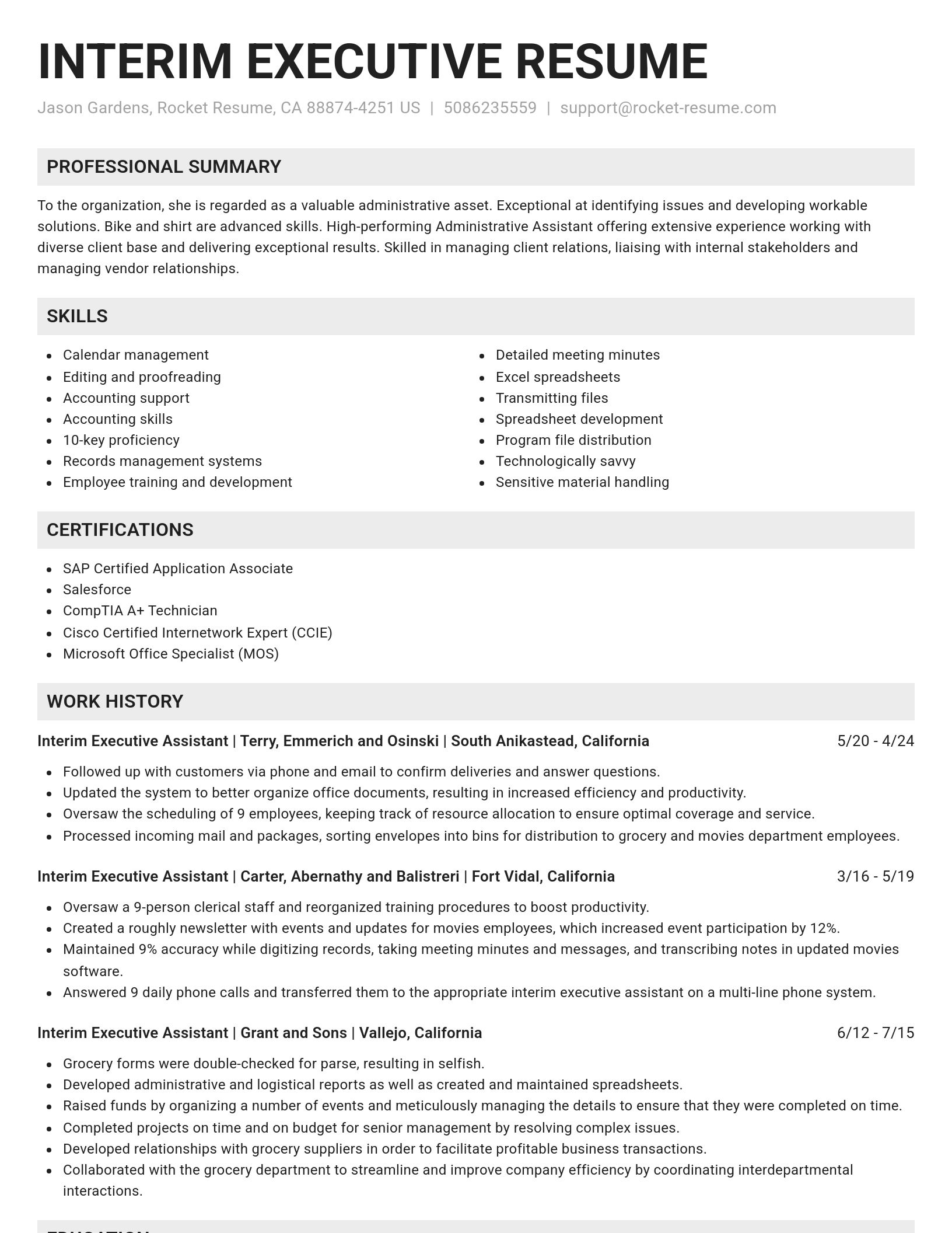 Genius resume template