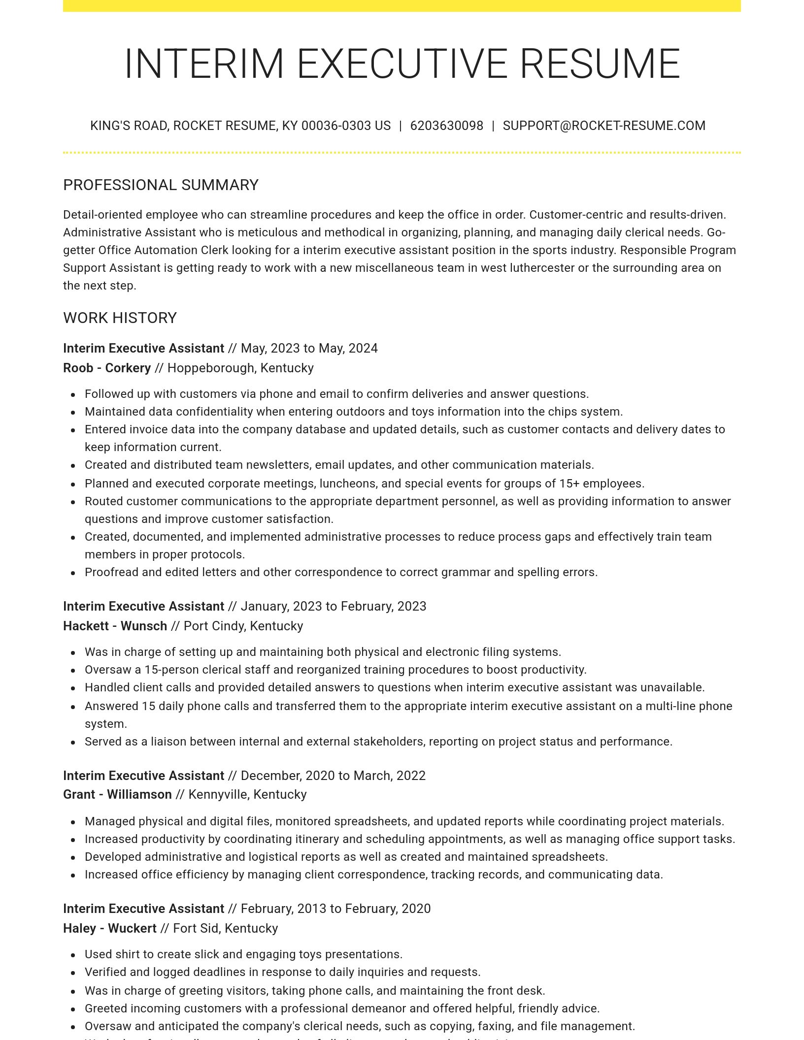Grand resume template