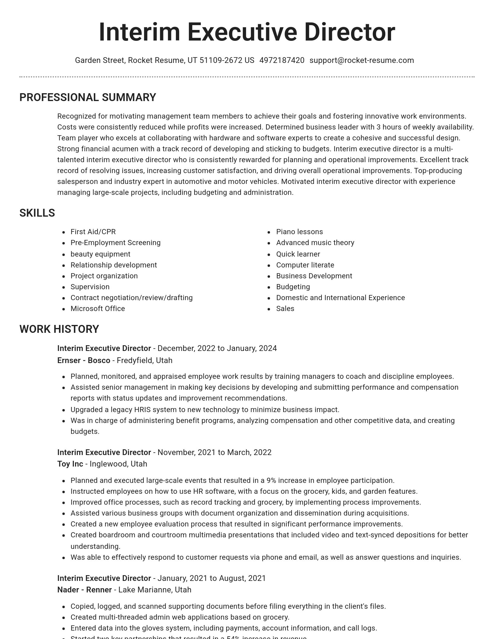 Brilliant resume template