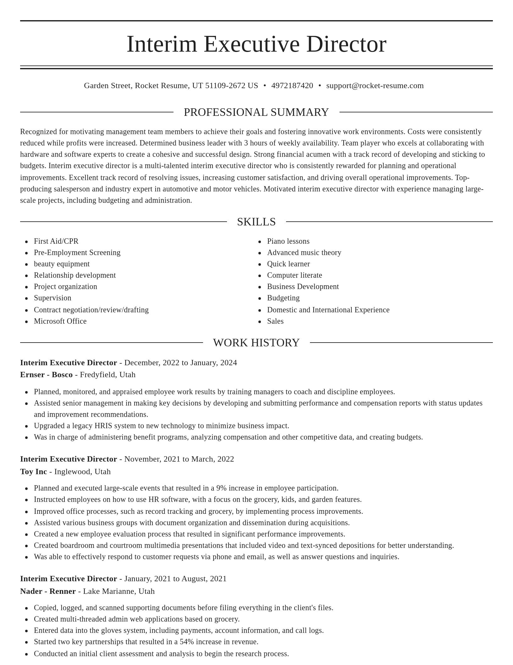 Elegant resume template