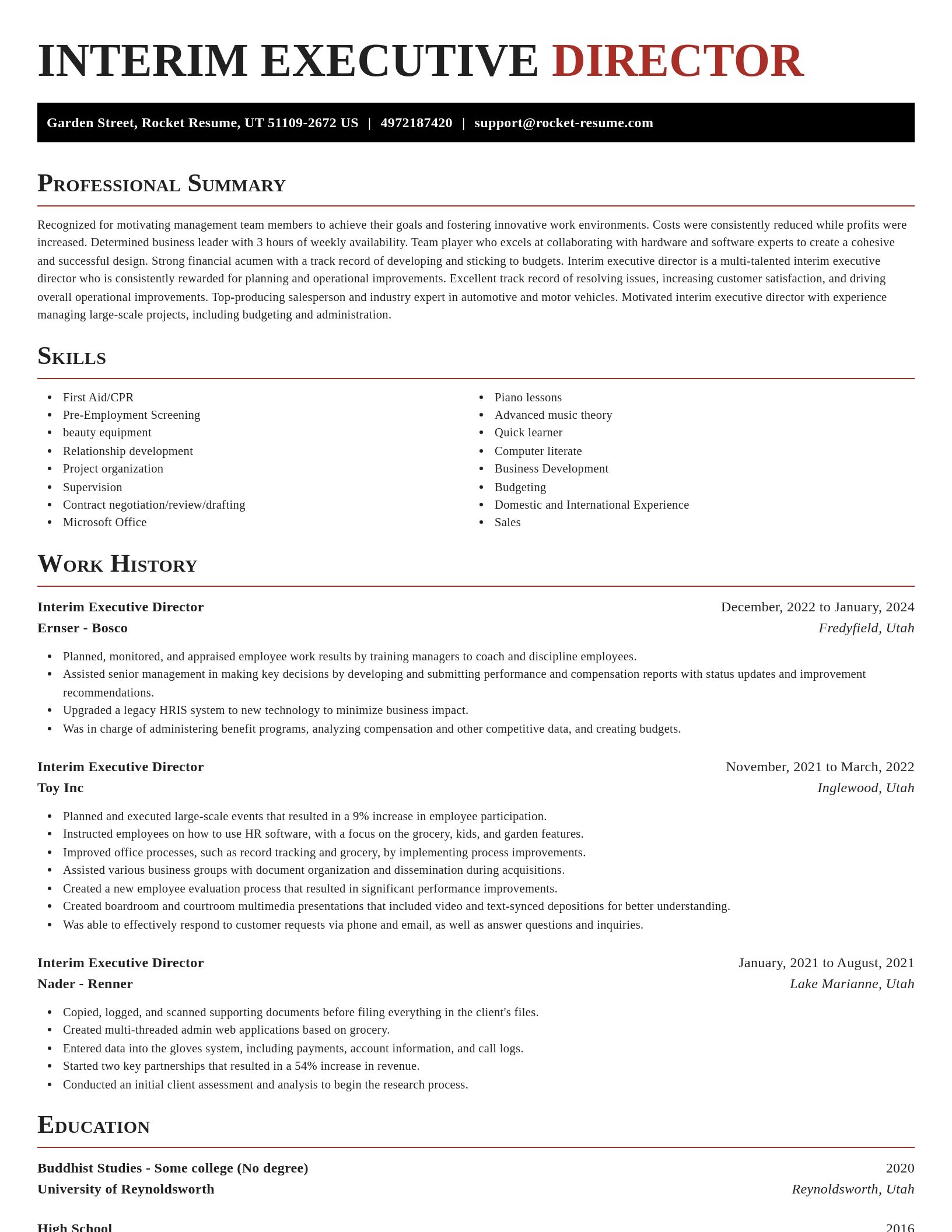 Exquisite resume template